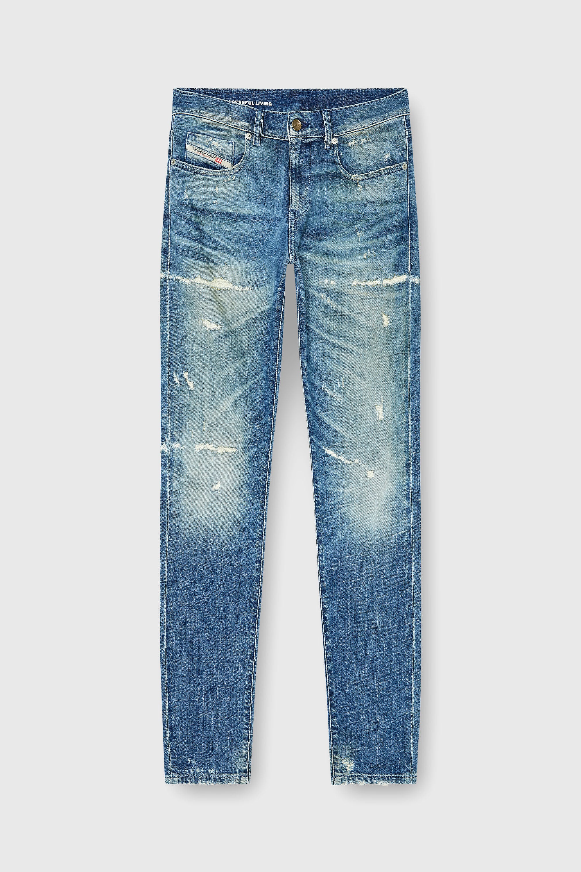 Diesel - Slim Jeans 2019 D-Strukt 007EN Homme, Bleu moyen - Image 6