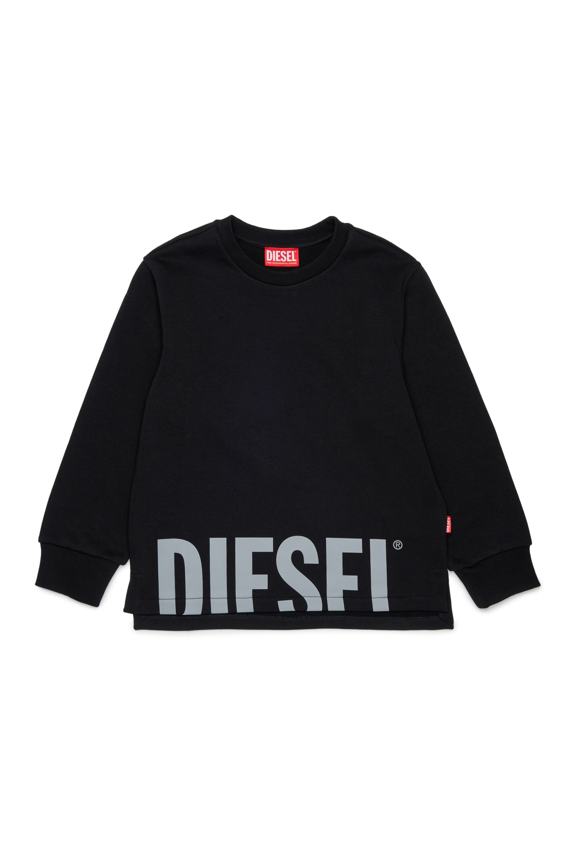 Diesel - SRES OVER, Sweat-shirt &agrave; logo d&eacute;coup&eacute; Homme in Noir - 1