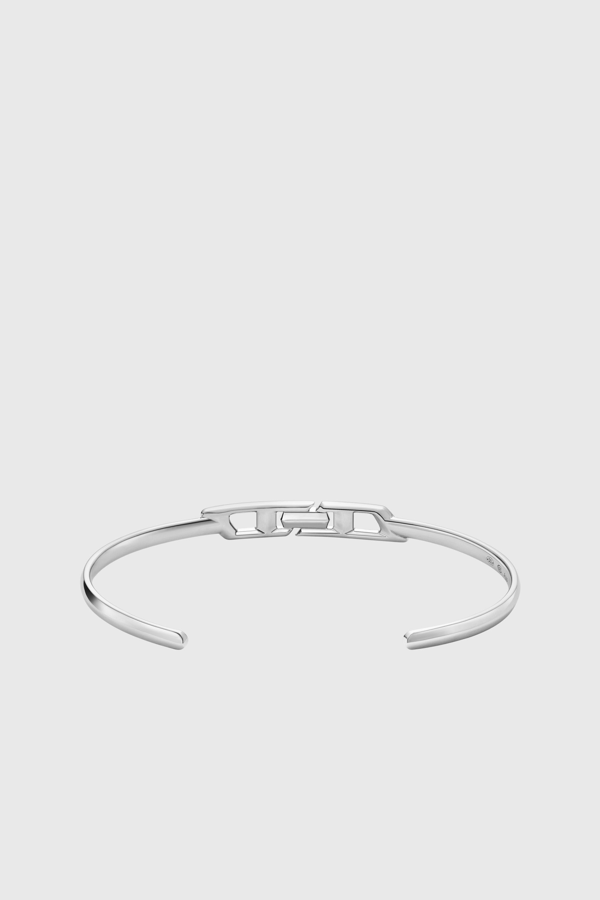Diesel - DL1362040 STERLING SILVER JEWEL, Bracelet manchette en argent sterling Mixte in Gris argent&eacute; - 2