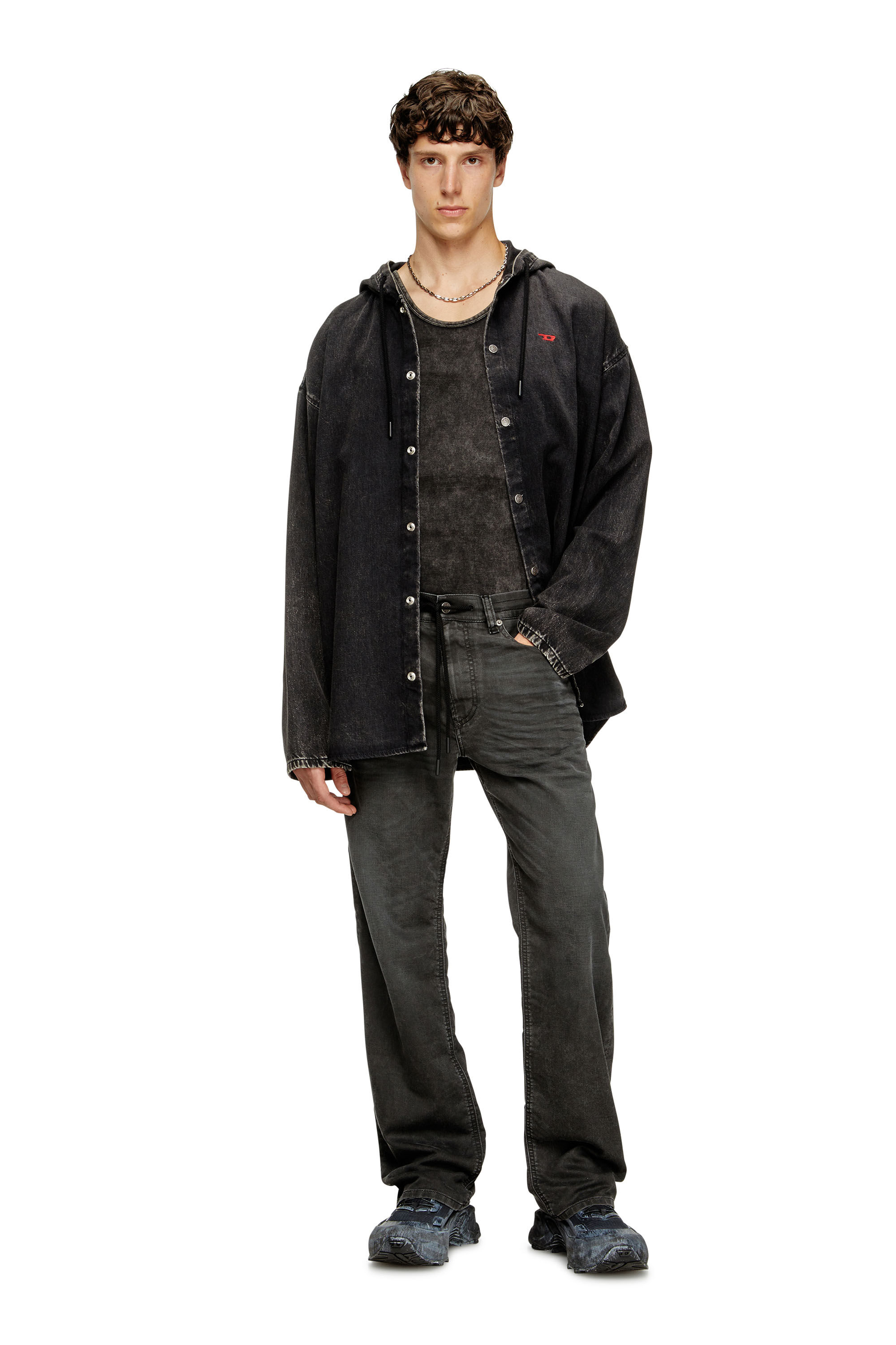 Diesel - Relaxed 2080 D-Reel Joggjeans® 09J75 Homme, Noir/Gris foncé - Image 1