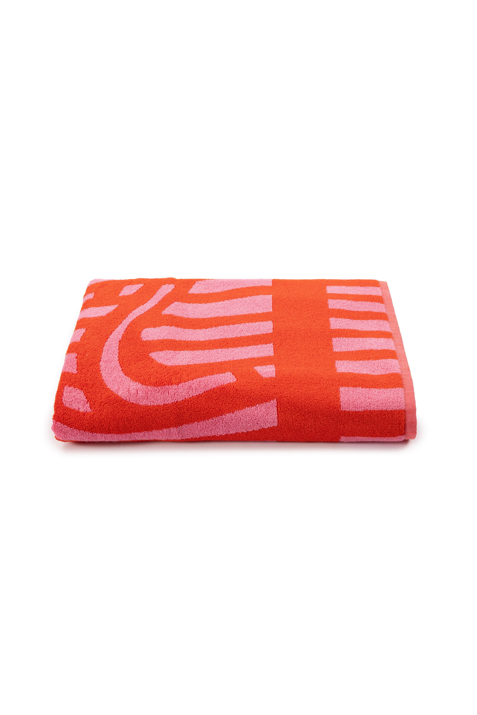 Diesel - 1018163  STRIPES PINK/RED TOWEL, Serviette &eacute;ponge 100x180 cm Mixte in Rouge - 5