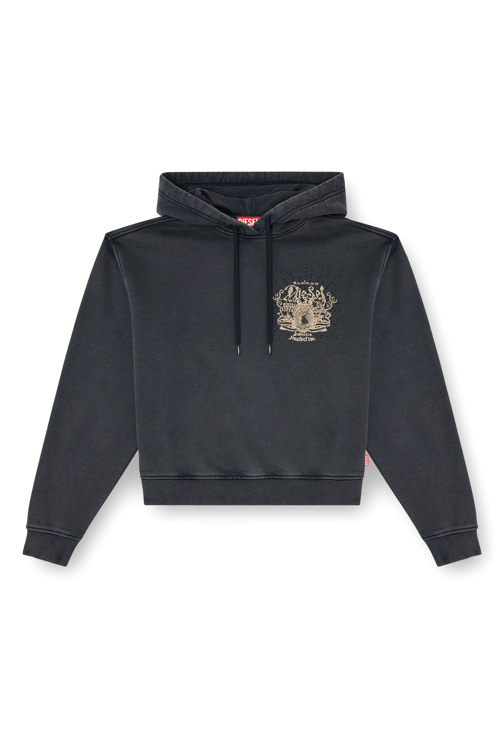 Diesel - F-PHOENY, Sweat &agrave; capuche avec imprim&eacute;s et clous strass Femme in ToBeDefined - 2