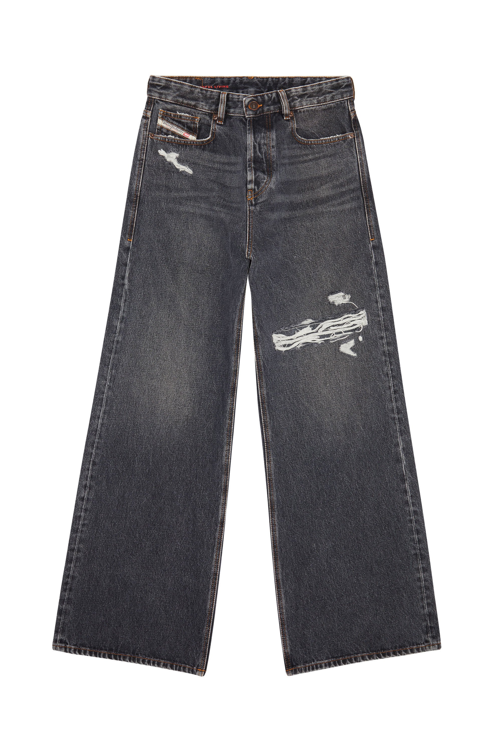 Diesel - Straight Jeans 1996 D-Sire 007F6, Black/Dark grey - Image 2