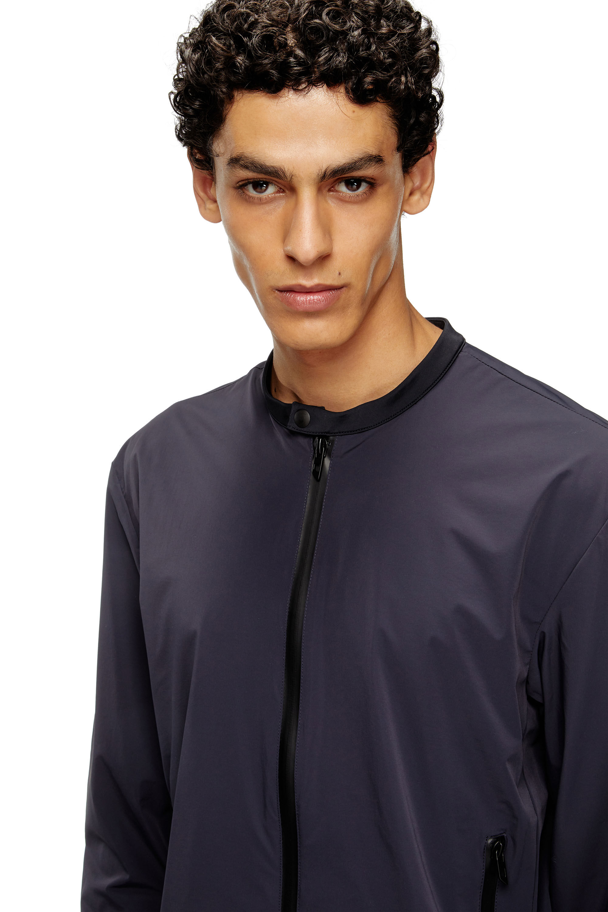 Diesel - J-DOMNALL-NY, Veste en nylon bi-stretch Homme in Bleu - 5
