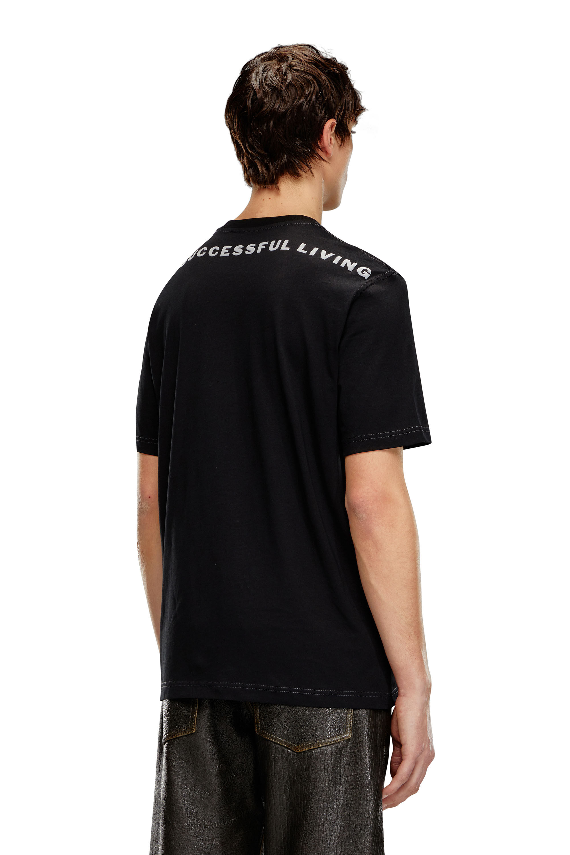 Diesel - T-JUST-N16, Homme T-shirt avec motif camouflage zébré in Noir - Image 4
