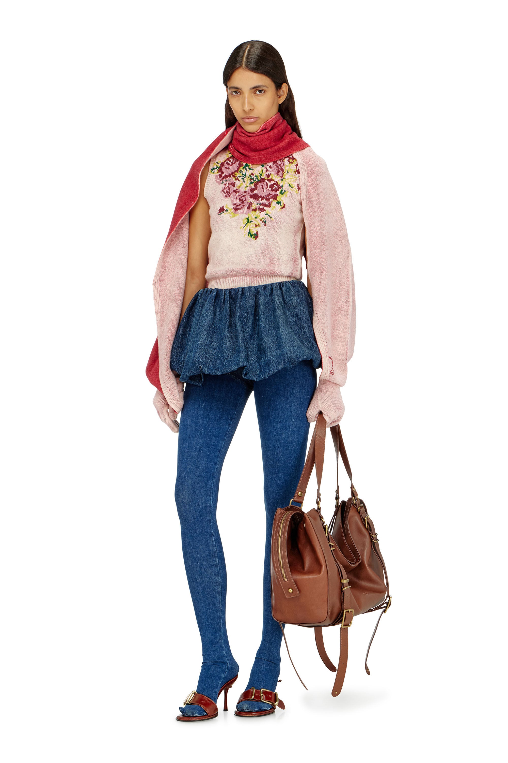 Diesel - K-EVIN, Gant-&eacute;charpe hybride en laine bicolore Mixte in ToBeDefined - 1