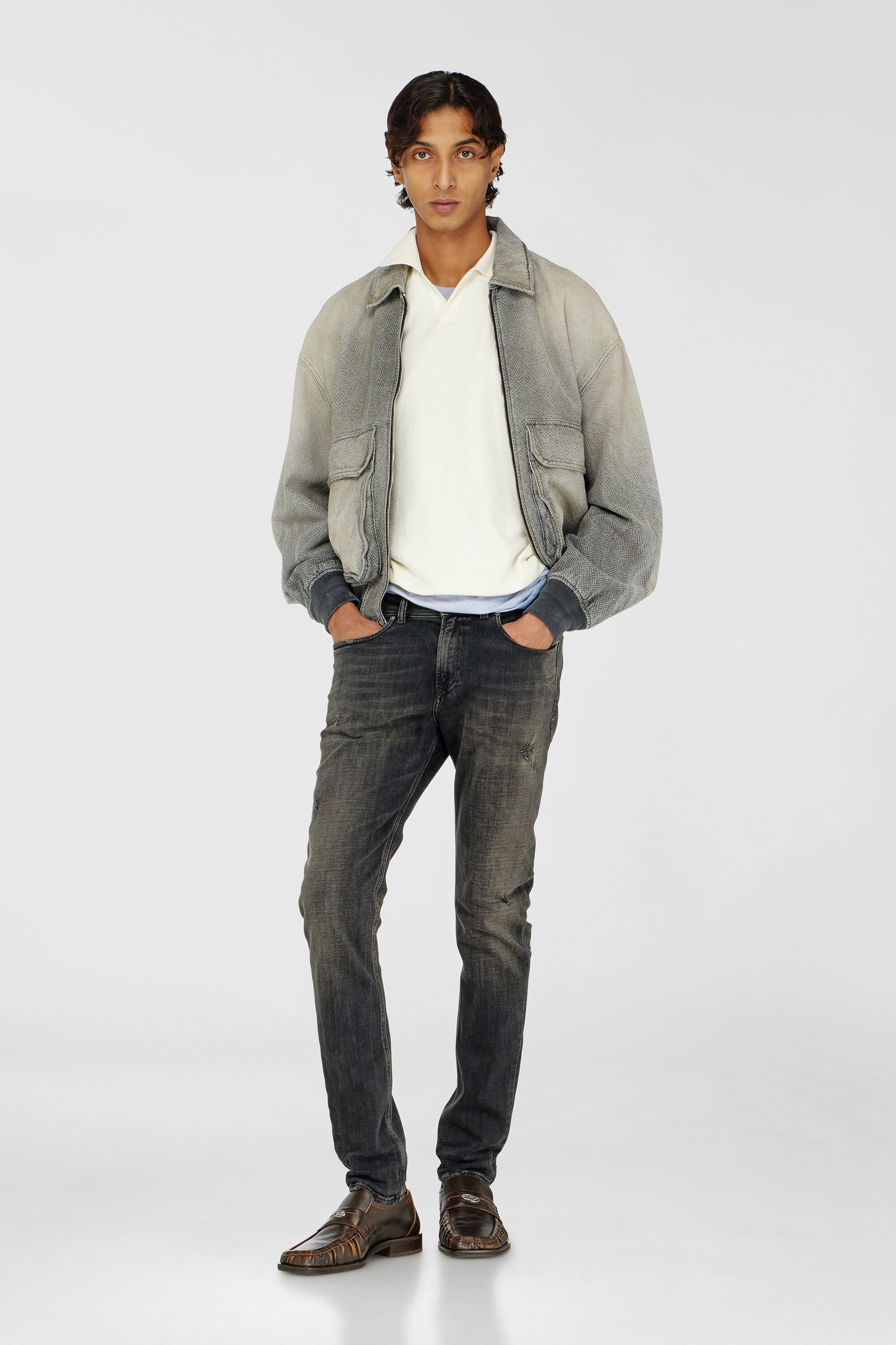 Diesel - Skinny Jeans 1979 Sleenker 09P77 Homme, Noir/Gris fonc&eacute; - Image 1