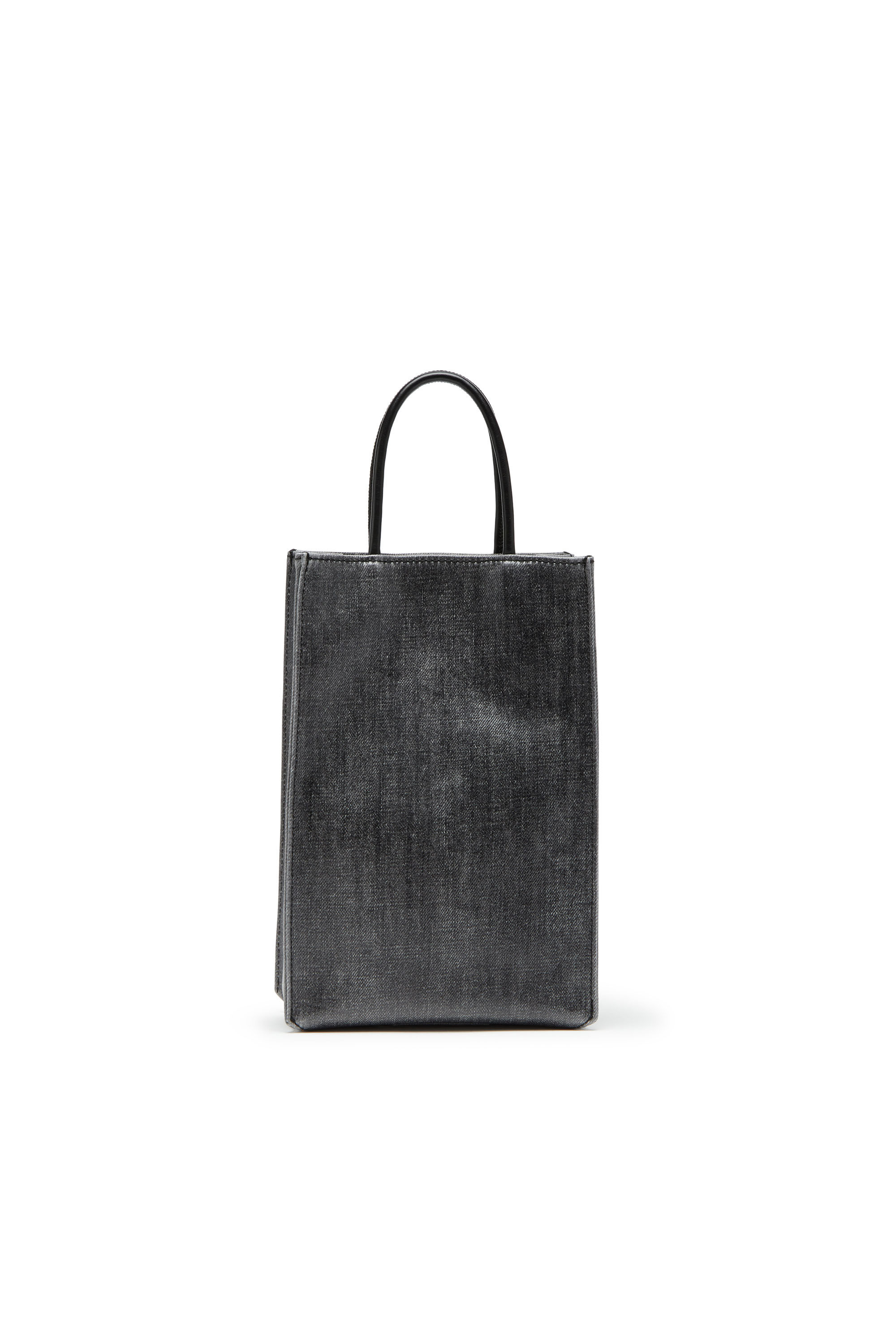 Men's Dsl 3D M-Tote bag in coated solarised denim | Black | Diesel
