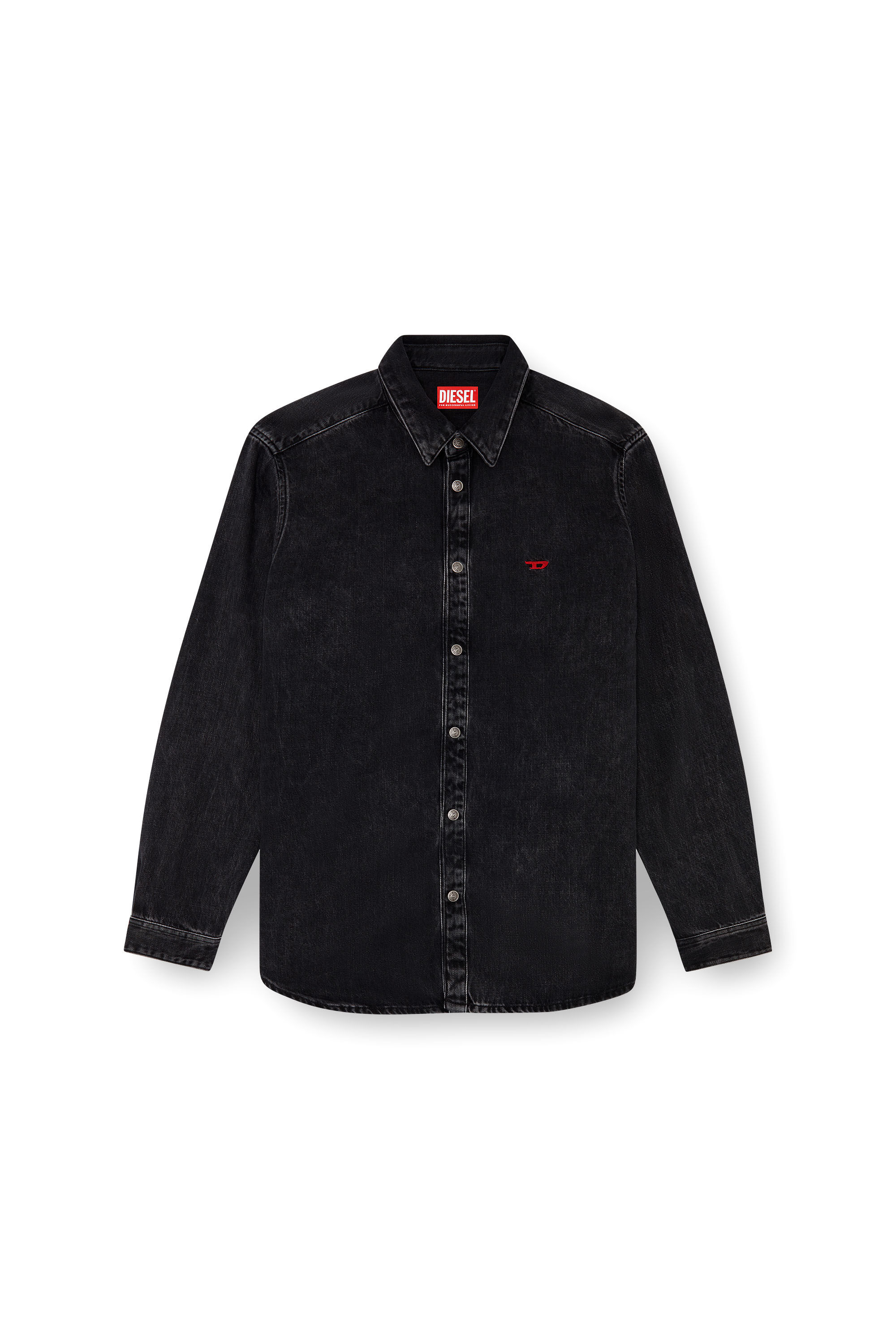 Diesel - D-SIMPLY, Chemise en denim TENCEL Homme in Noir - 2