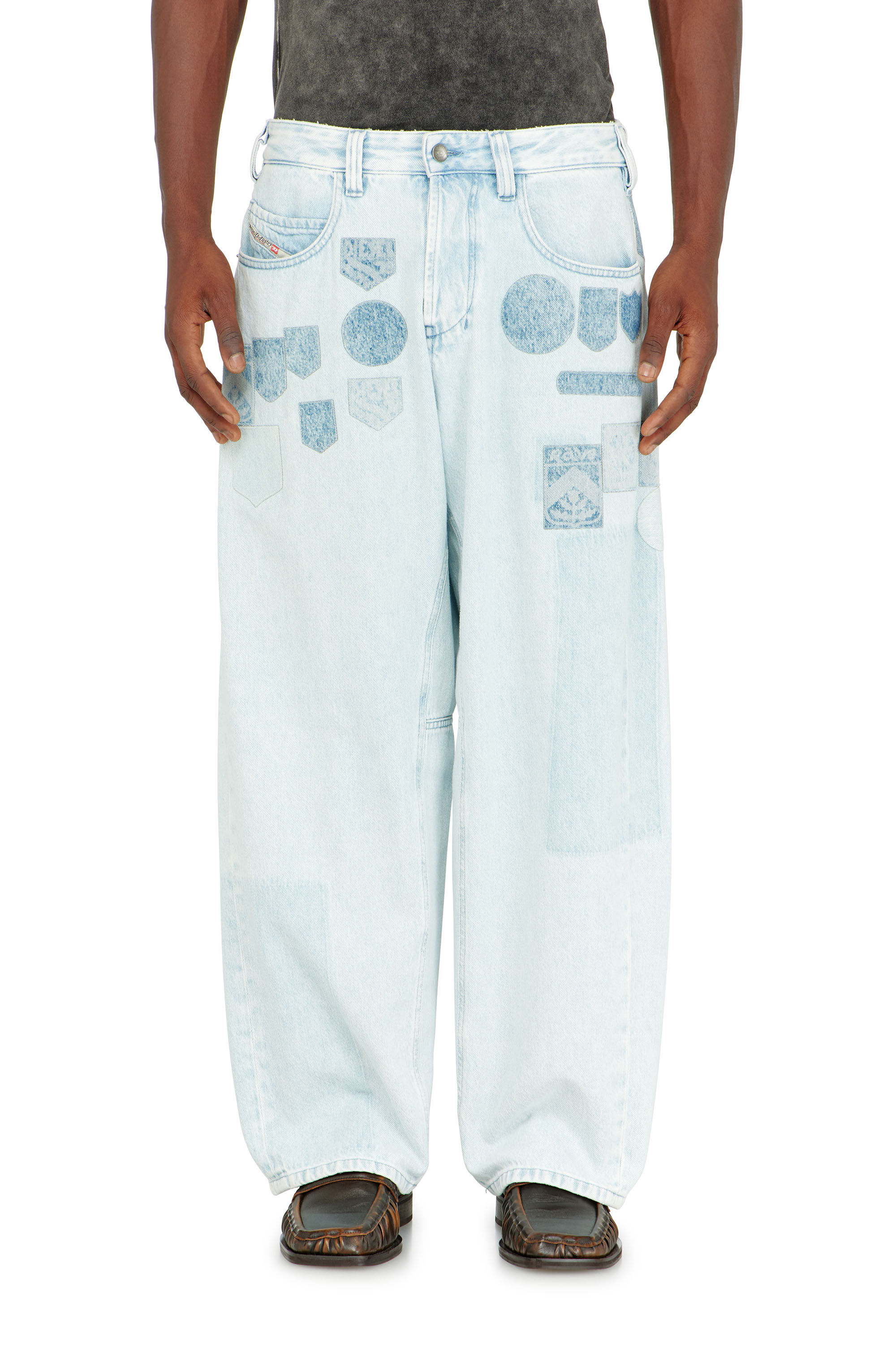 Diesel - Relaxed Jeans 1997 D-Enim-M 0IFBQ Mixte, Bleu Clair - Image 4