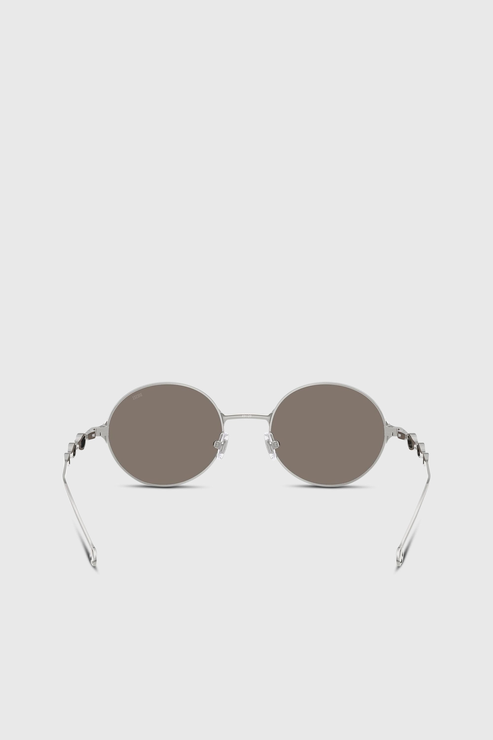 Diesel - 0DL1008, Lunettes de soleil rondes Mixte in Gris argent&eacute; - 3