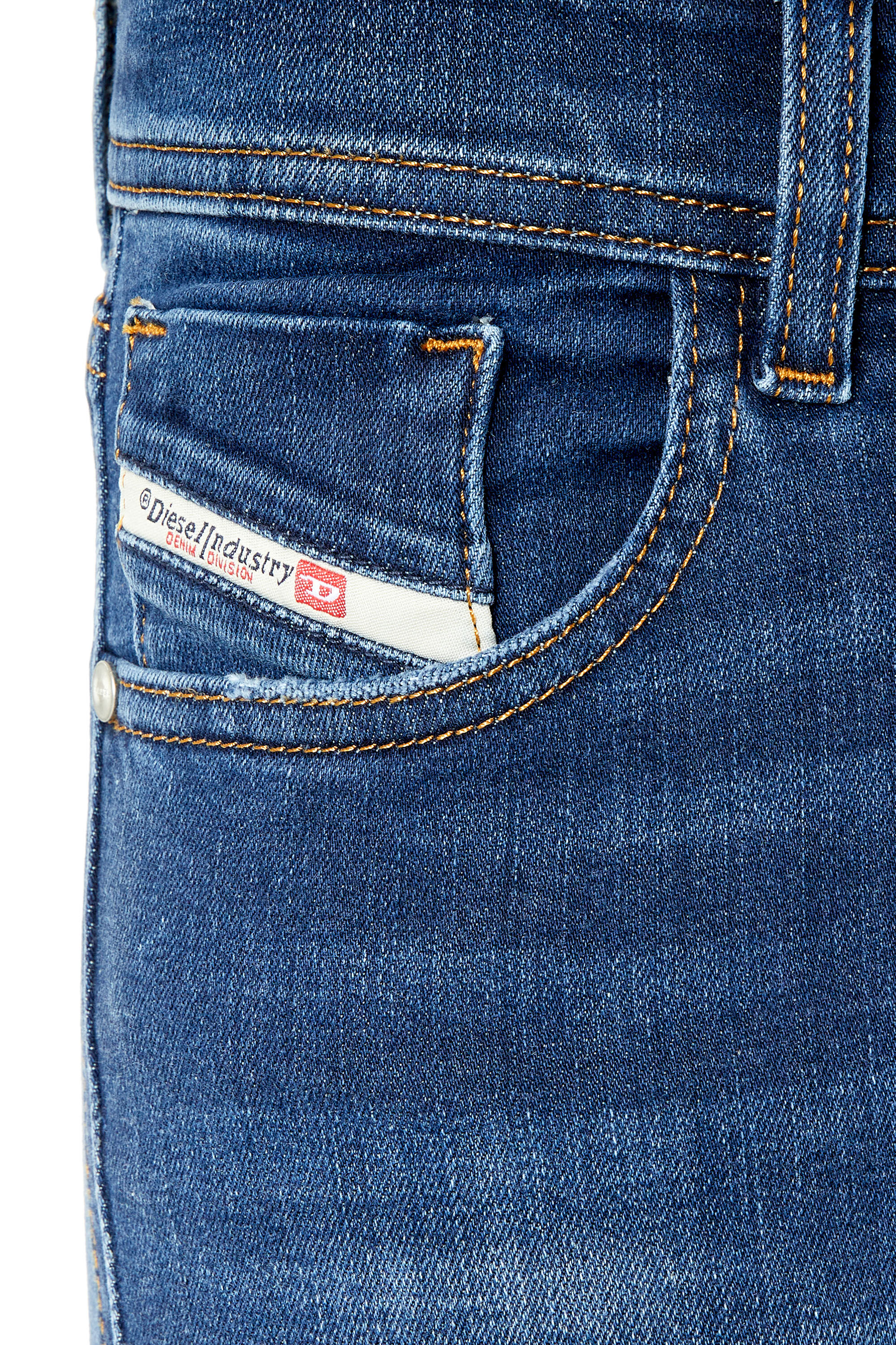 Diesel - 2017 Slandy E09CX Super skinny Jeans, Dark Blue - Image 5