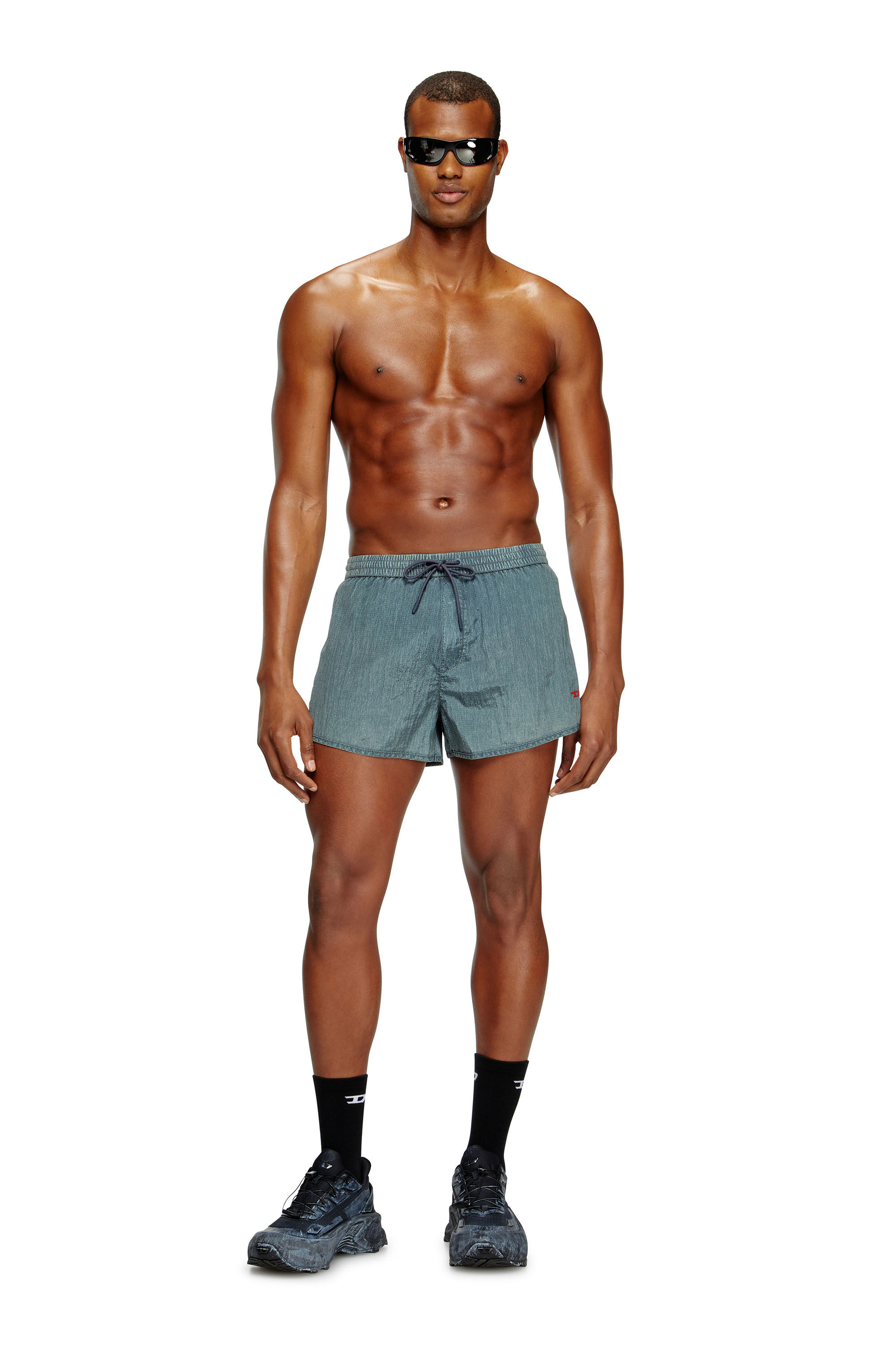 Diesel - OLIVER-30-D-POP, Short de bain en tissu indéchirable traité Homme in Gris - 2