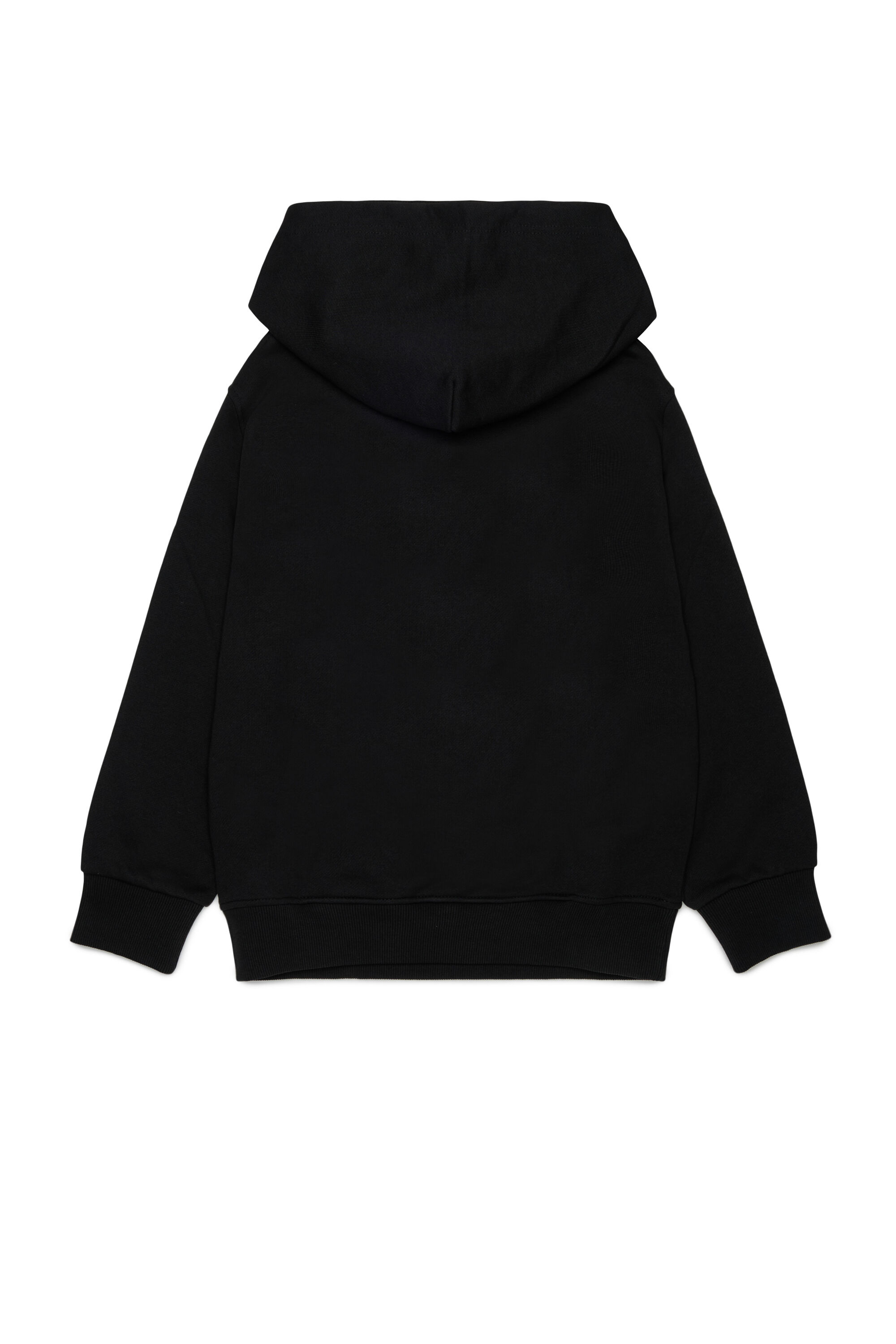 Diesel - SVELLYHOOD OVER, Sweat &agrave; capuche avec imprim&eacute; Oval D bicolore Homme in Noir - 2