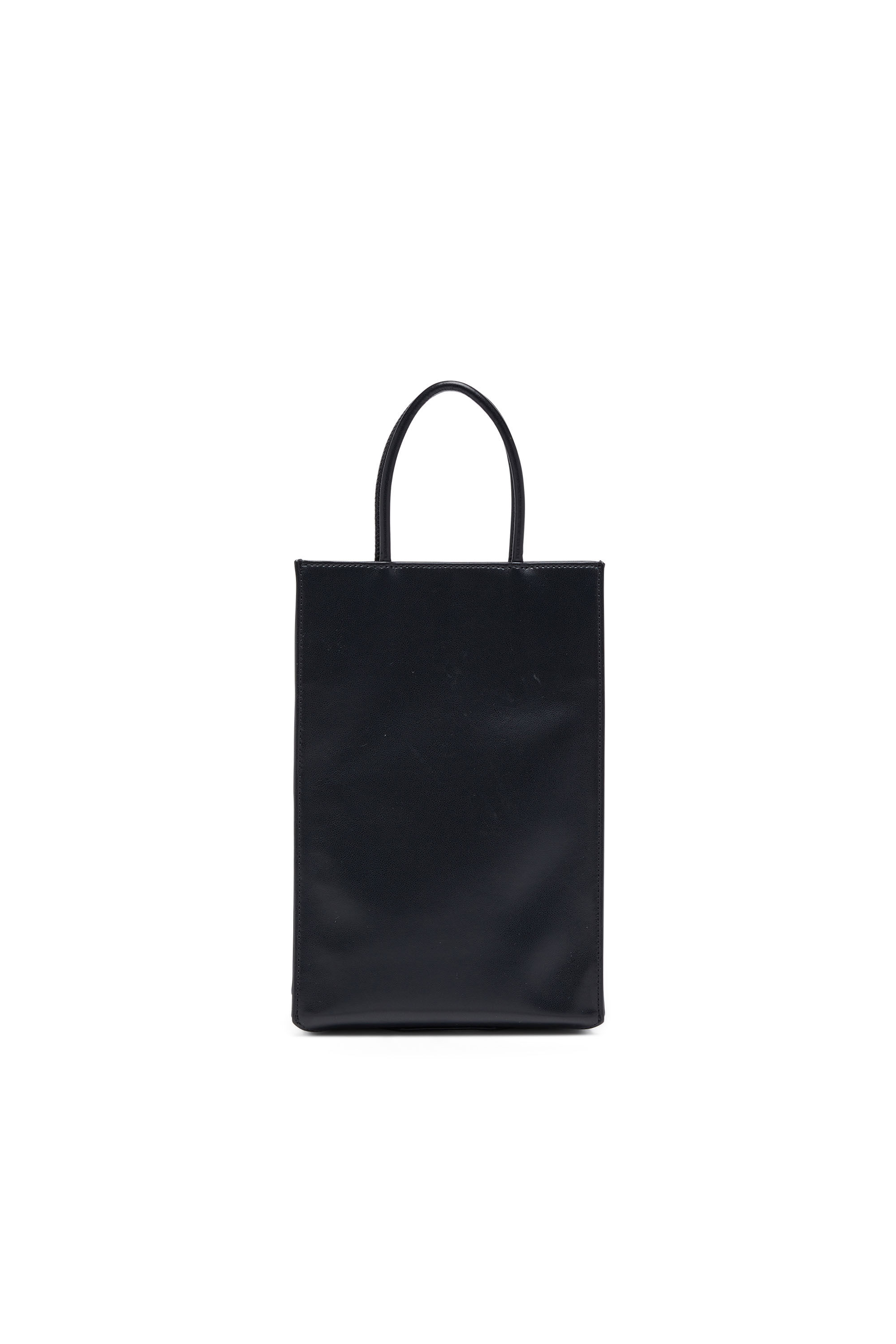 Men s Dsl 3D M PU tote bag with embossed logo Black Diesel