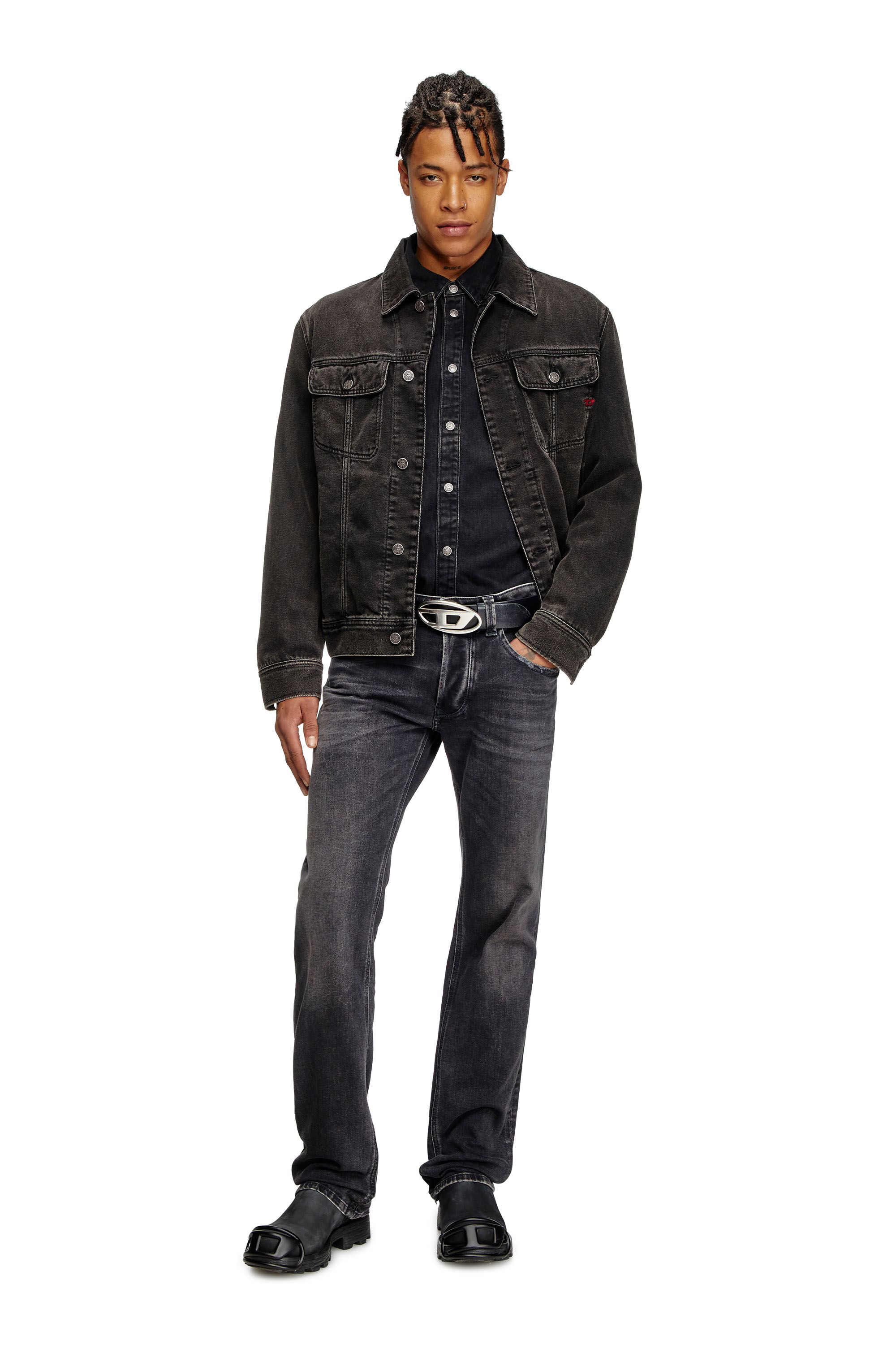Diesel - Regular Jeans 1985 Larkee 09K51 Homme, Noir/Gris foncé - Image 1
