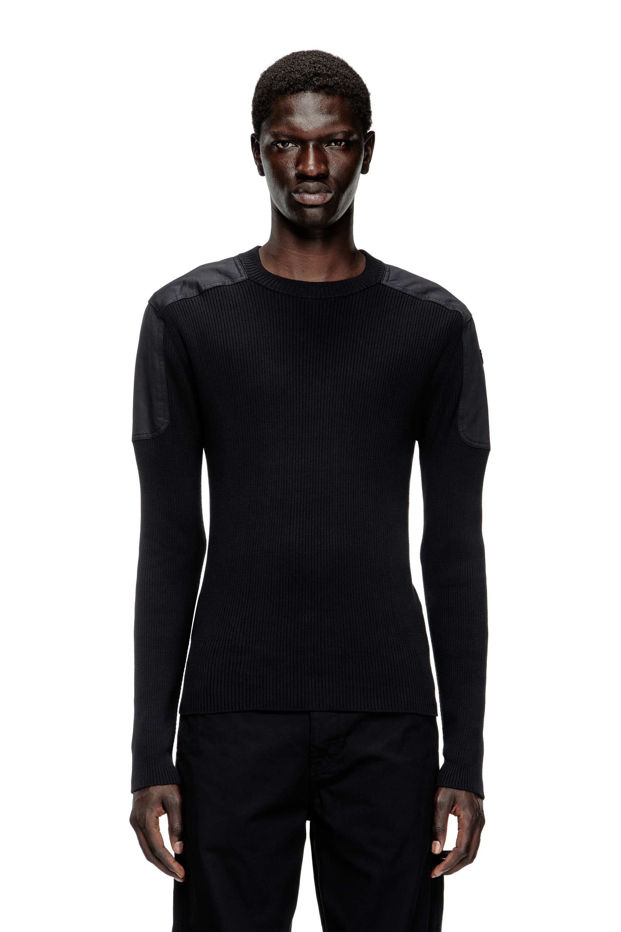 Diesel - K-MARTIN, Pull côtelé avec empiècements aux épaules Homme in ToBeDefined - 3
