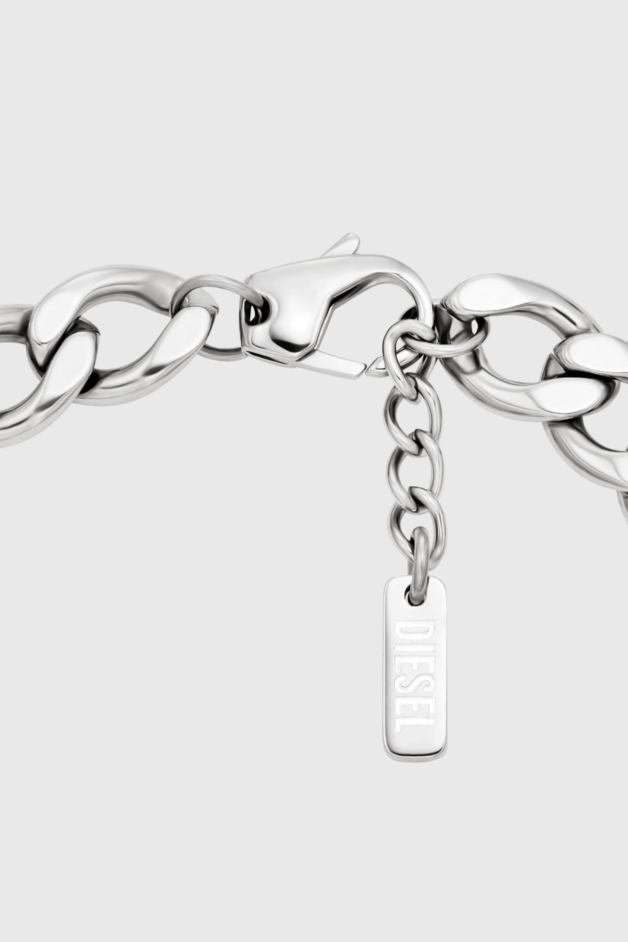 Diesel - DX166340 JEWELLERY, Bracelet d'identit&eacute; en acier inoxydable Mixte in Gris argent&eacute; - 2