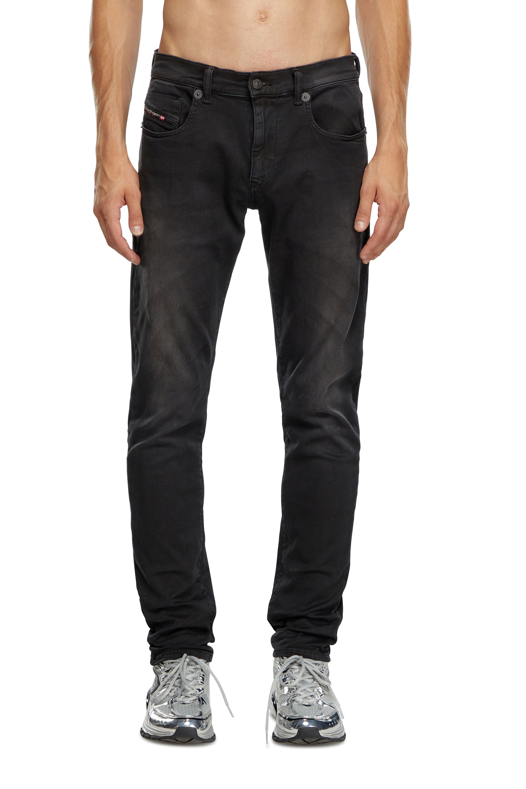 Diesel - Slim 2060 D-Strukt Joggjeans® 0670M Homme, Noir/Gris foncé - Image 3