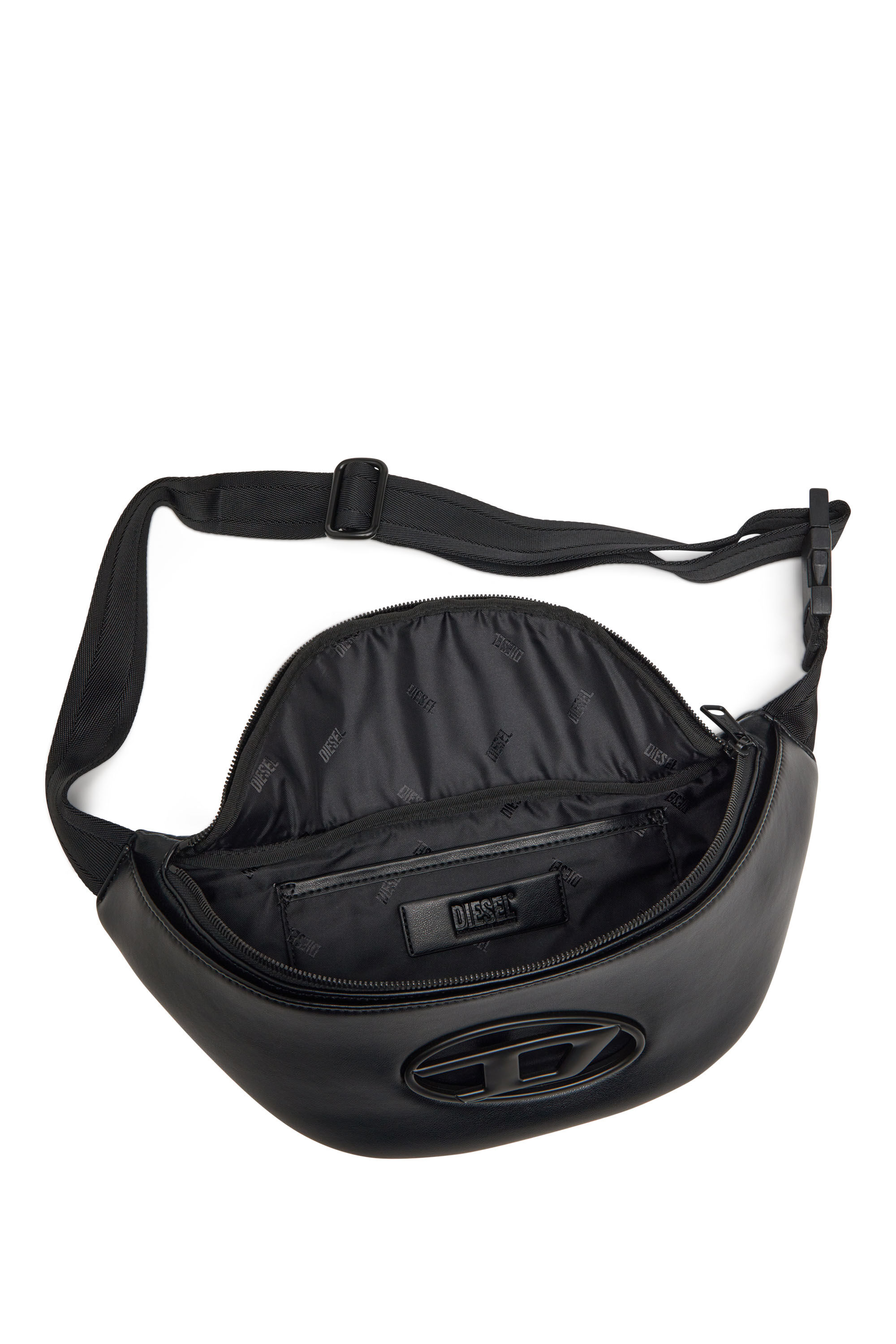Diesel - HOLI-D BELT BAG M, Holi-D-Sac banane en PU et néoprène Homme in Noir - 2