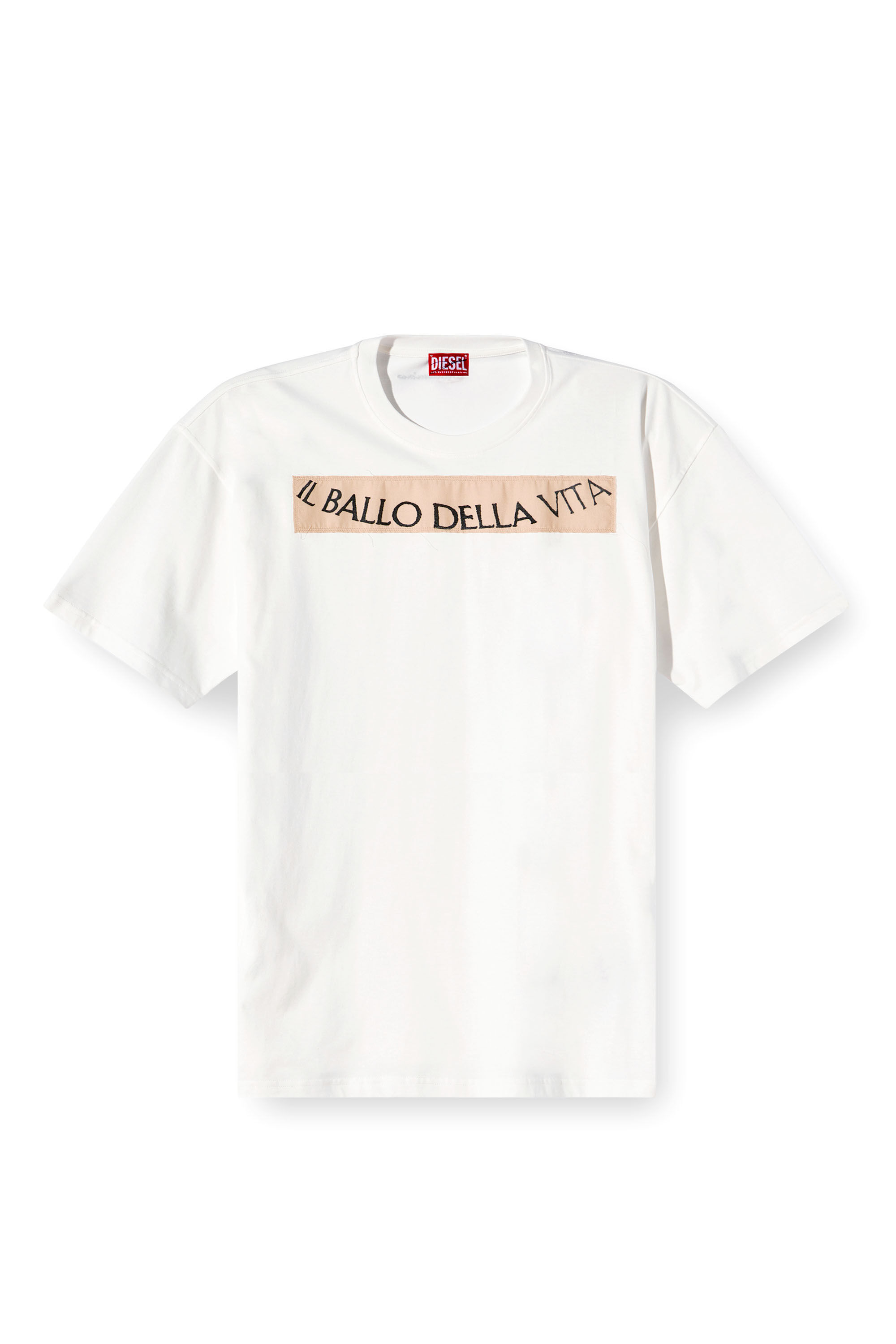 Diesel - T-BOXT-BALLO-DD, T-shirt avec empiècements tatouage Mixte in Blanc - 2