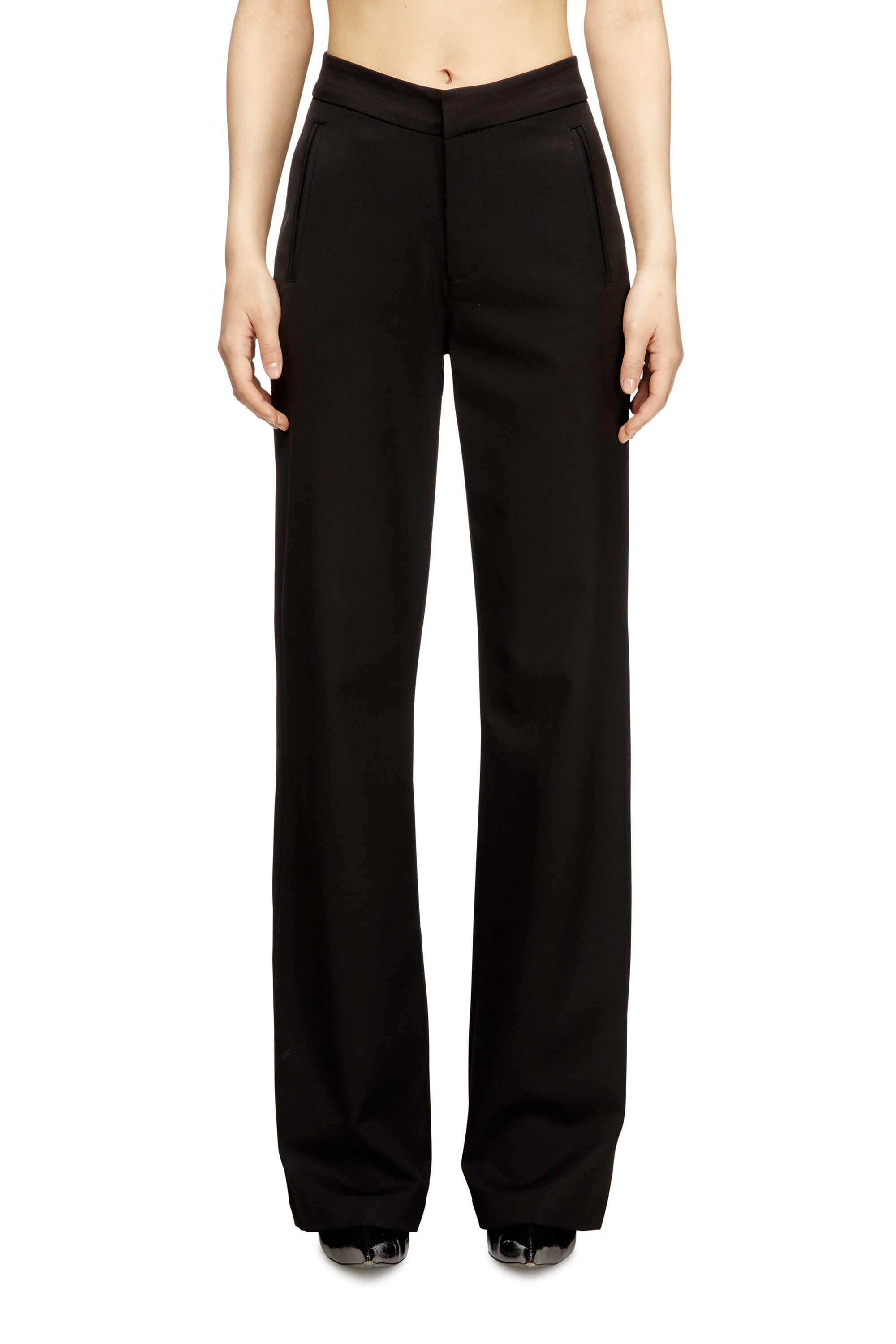 Diesel - P-ROMISE-S3, Pantalon en laine froide Femme in Noir - 3