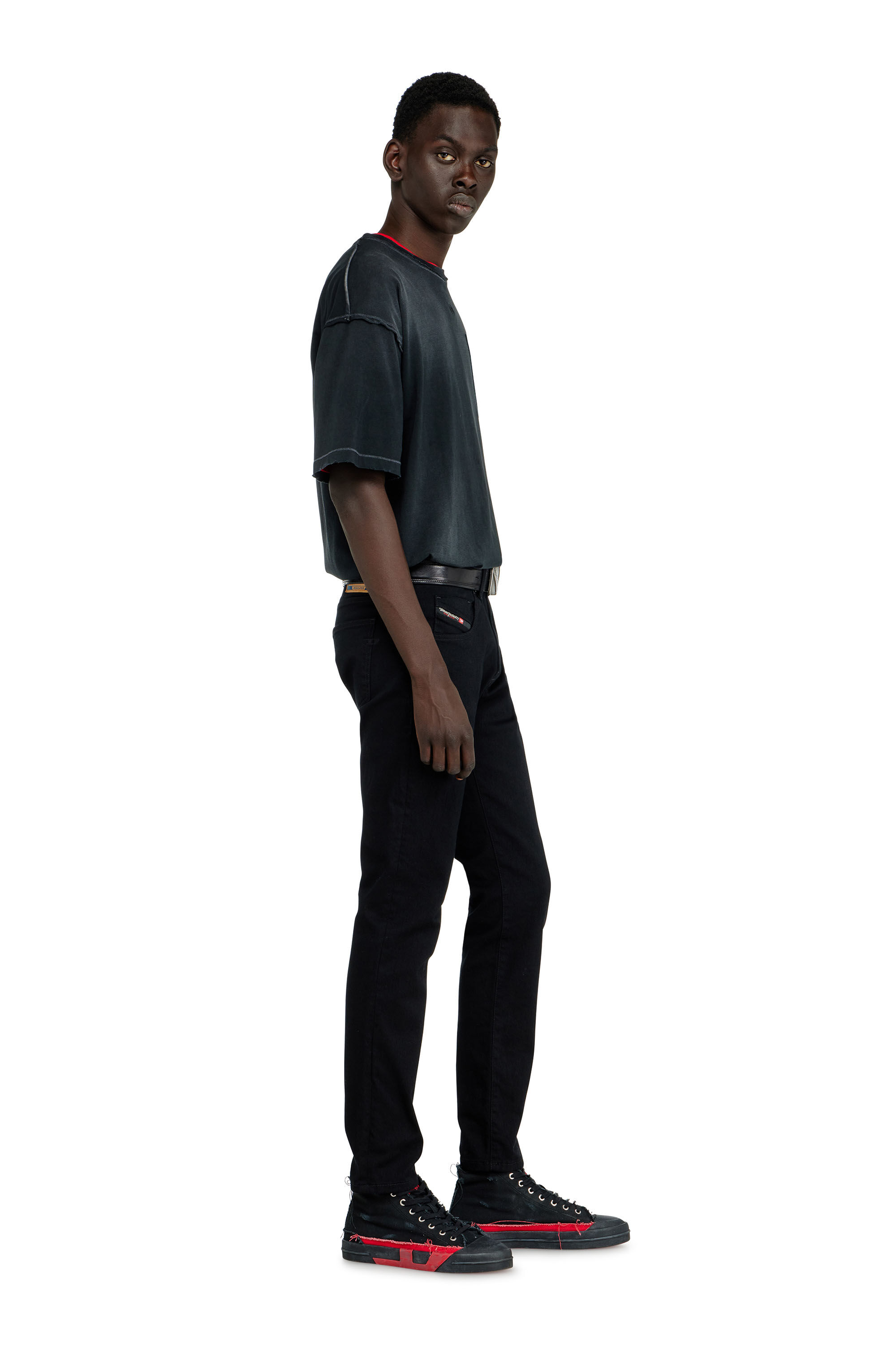 Diesel - Slim Jeans 2019 D-Strukt 069YP Homme, Noir/Gris fonc&eacute; - Image 2