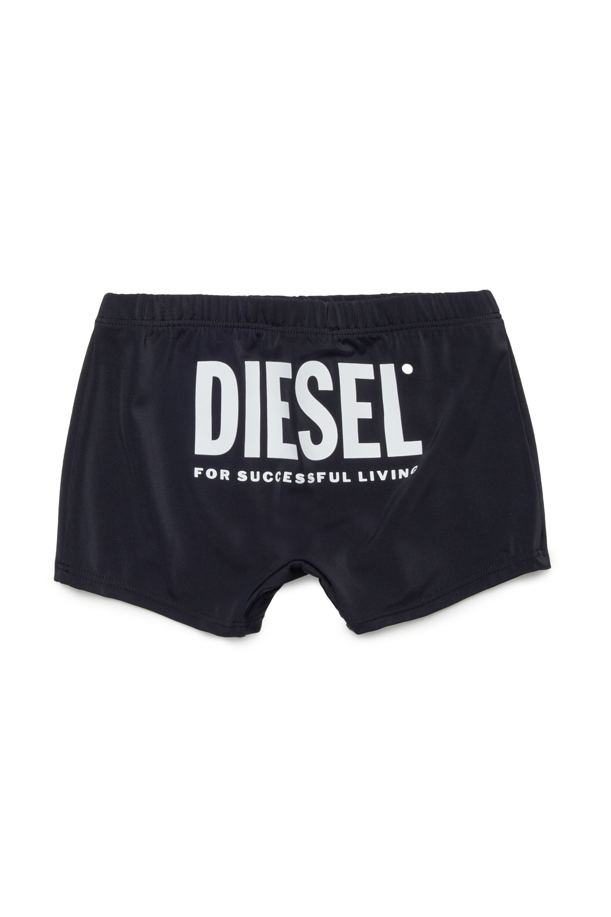 Diesel - MISFEL, Short de bain avec logo imprim&eacute; au dos Homme in Noir - 2