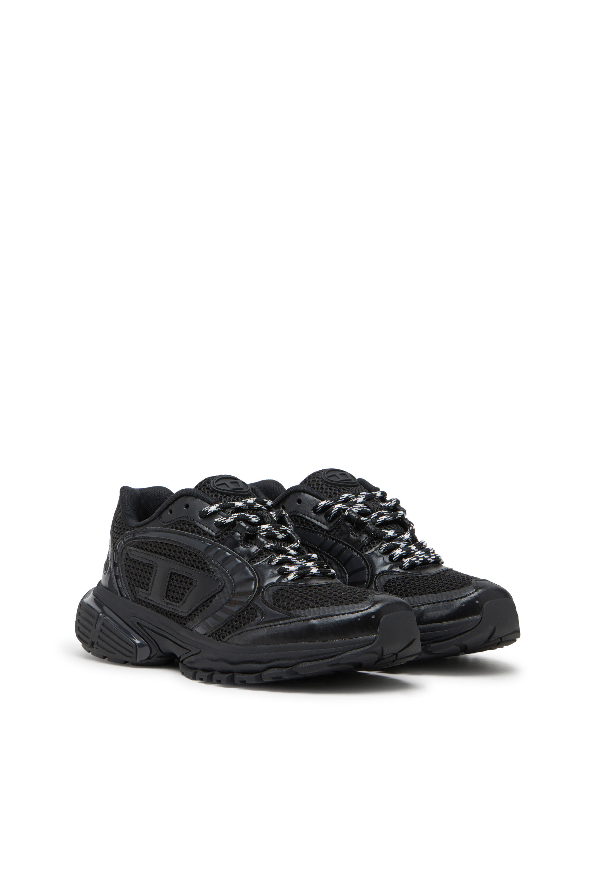 Diesel - S-PRO-V-DENSE LOW W, S-Pro-V-Dense-Sneakers en mesh monochrome avec logo Oval D Femme in Noir - 2
