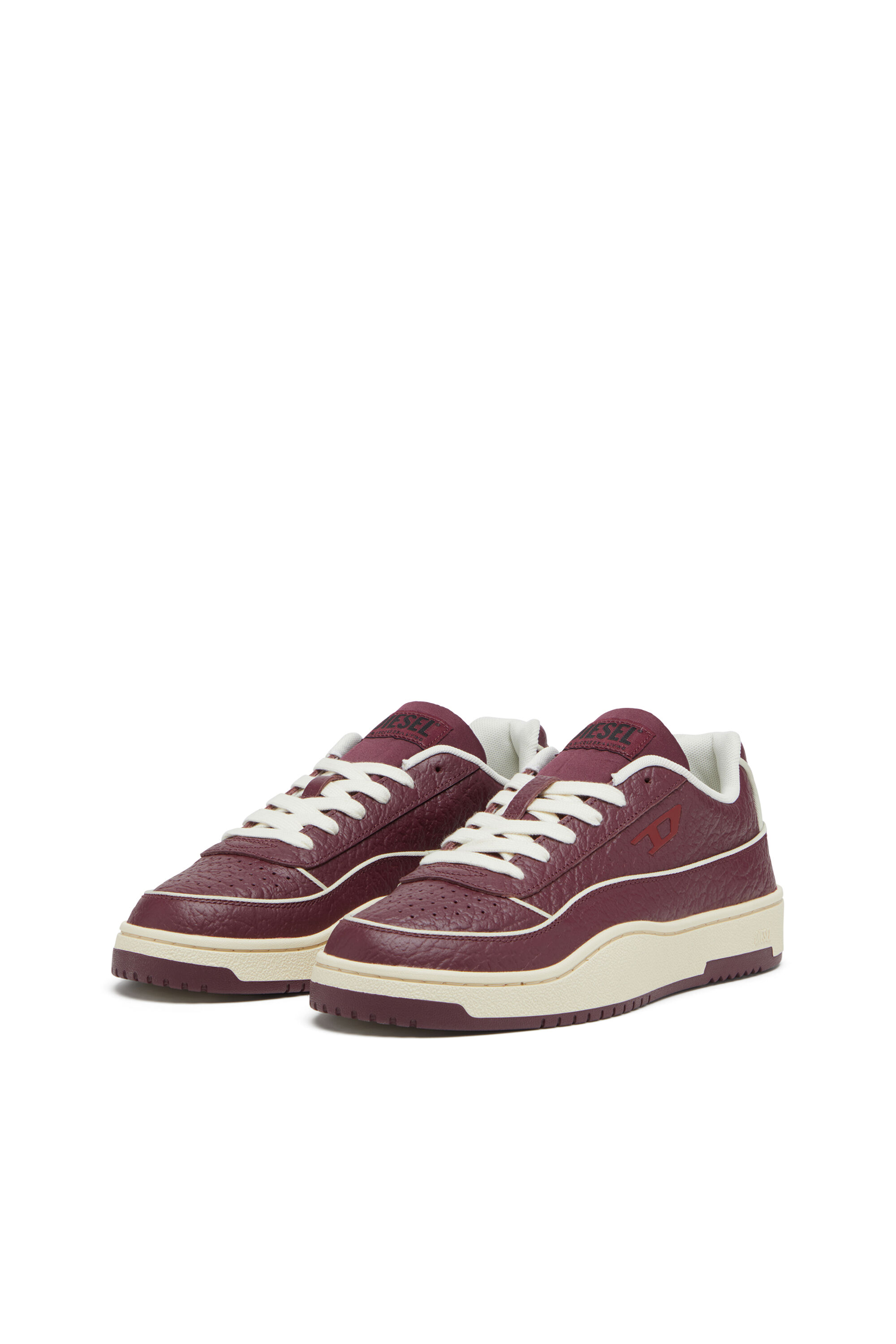 Diesel - S-TRACKER-D LOW, S-Tracker-D-Sneakers en cuir texturé Homme in Rouge - 8