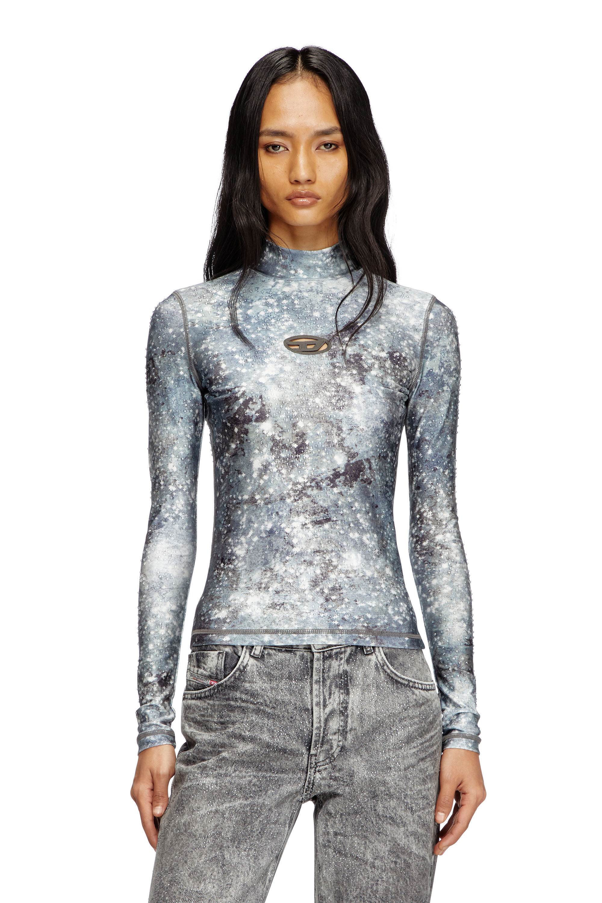 Diesel - T-AKARA, Top à col roulé à manches longues Femme in Polychrome - 3