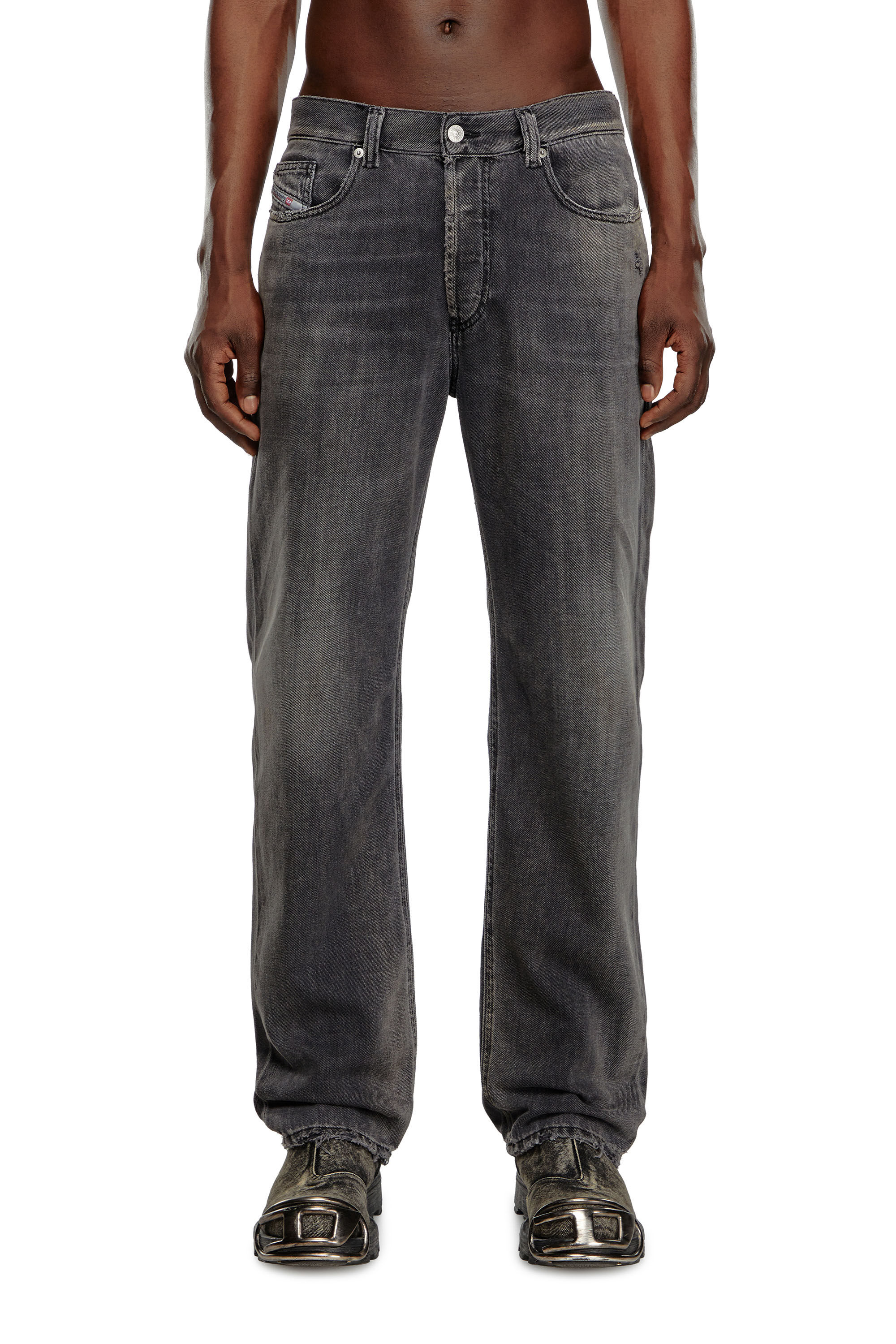 Diesel - Homme Straight Jeans 2010 D-Macs 09K14, Noir/Gris foncé - Image 3