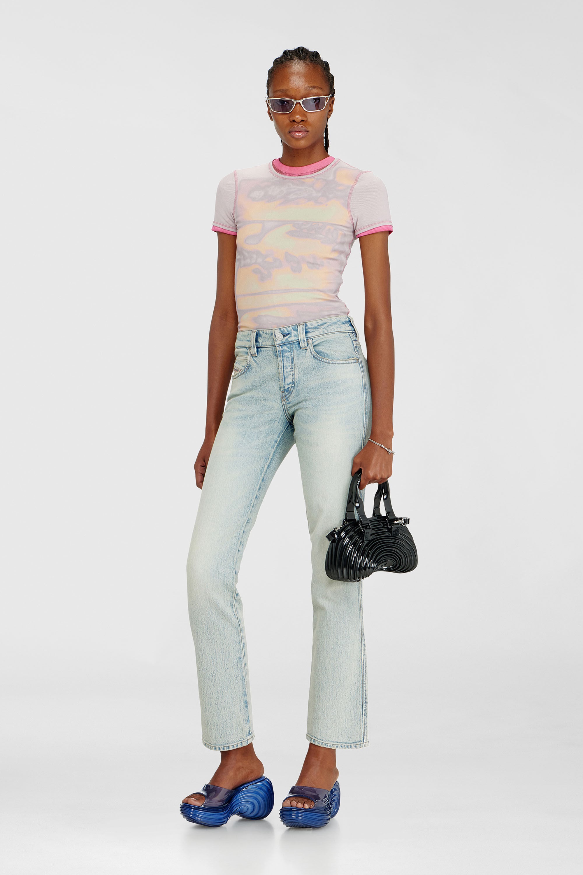 Diesel - MELISSA QUANTUM PLATFORM, Mule &agrave; plateforme en Melflex&reg; Femme in Bleu - 7