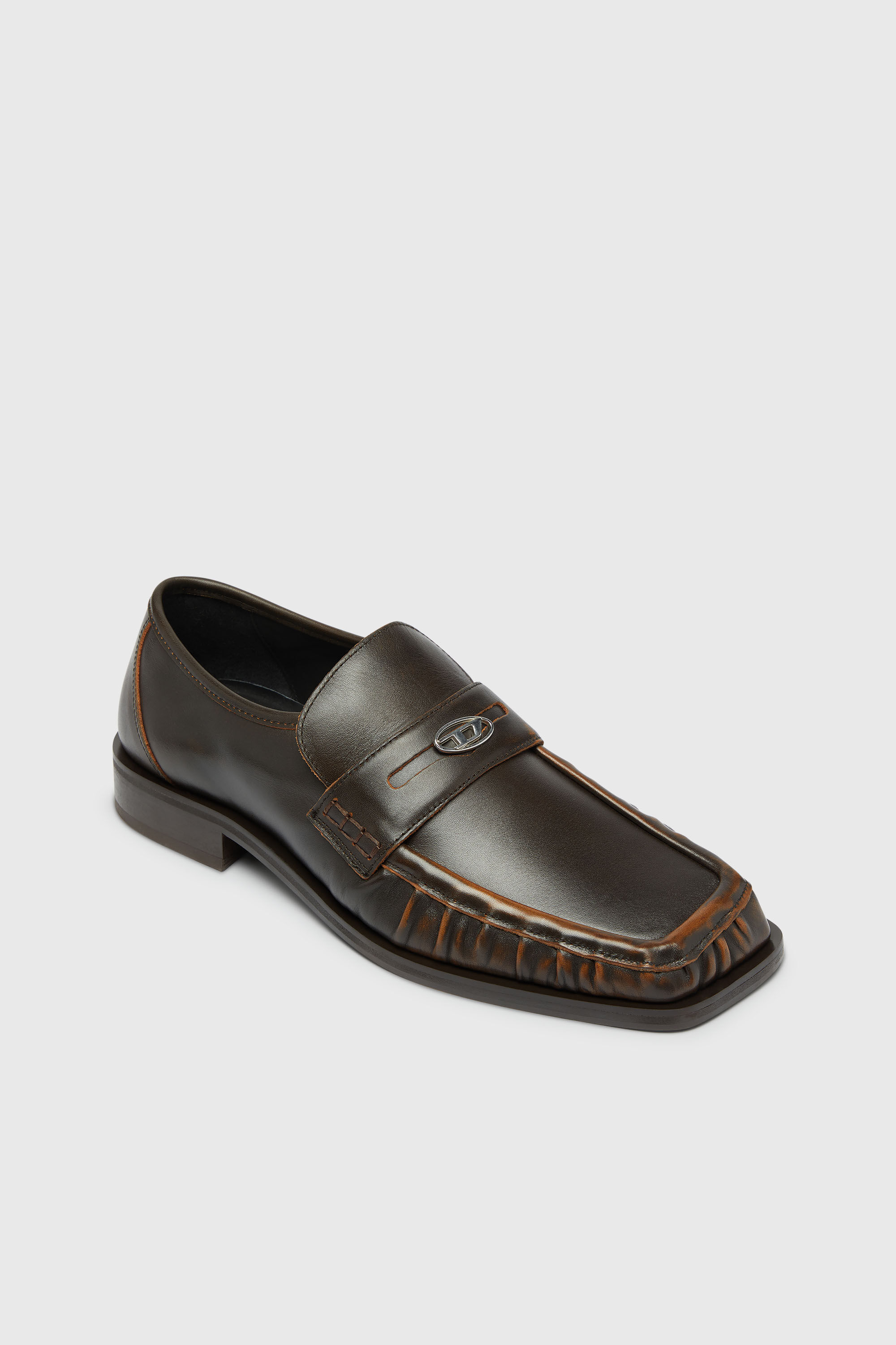 Diesel - D-AMBER LOAFER, D-Amber - Mocassins Penny en cuir Homme in Marron - 6