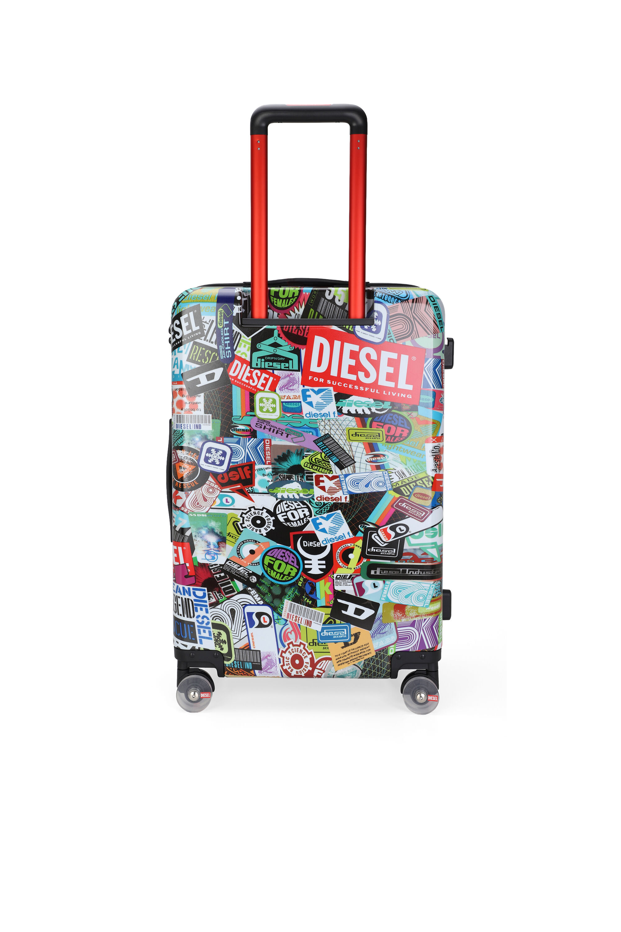 Diesel - DIESEL PC PRINTED TROLLEY-STICKERS- DSL0, Valise taille M style autocollants Mixte in Polychrome - 2