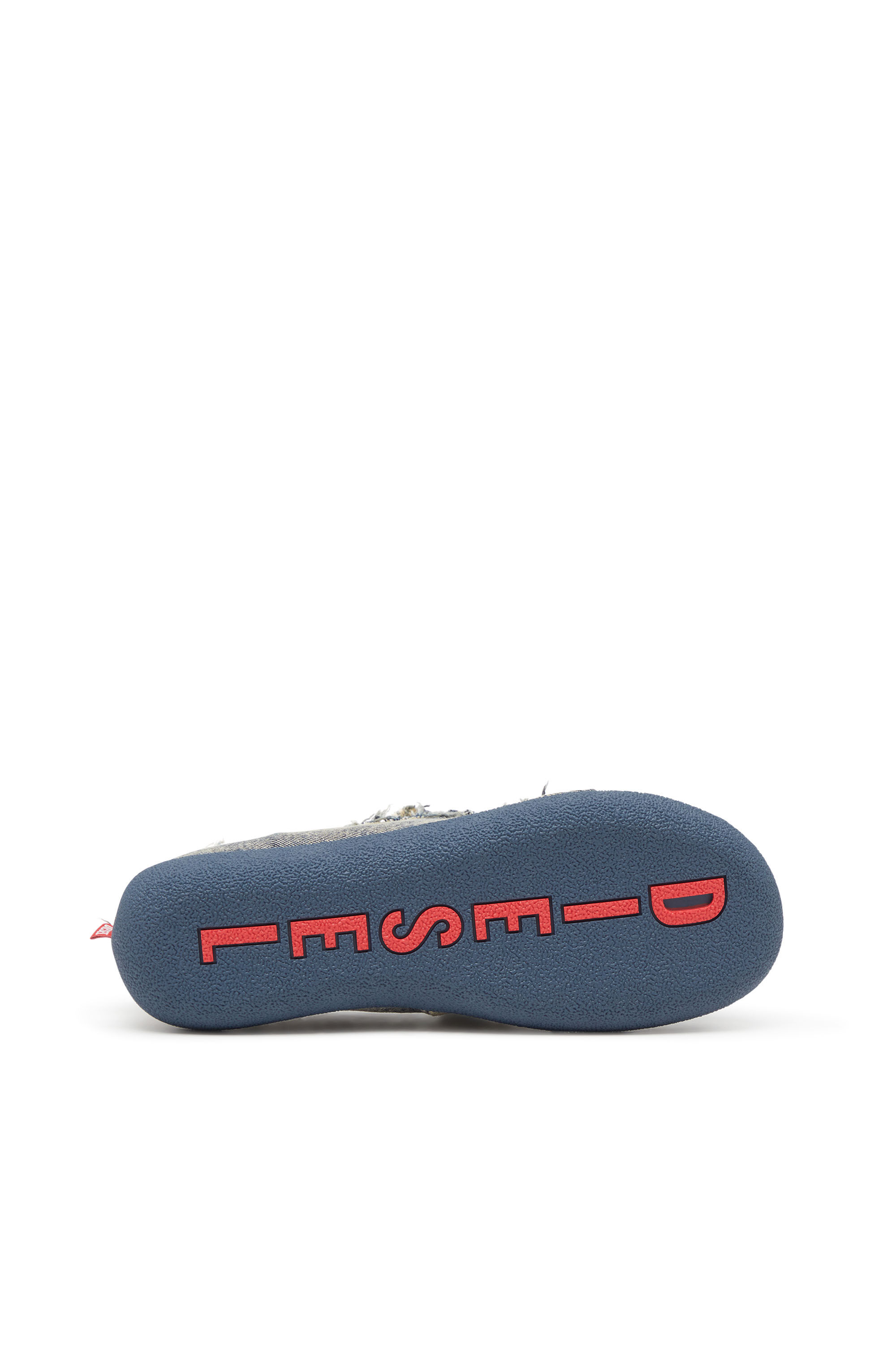 Diesel - D-SHOCK MOC, D-Shock-Mocassins en denim effet vieilli Homme in Bleu - 4