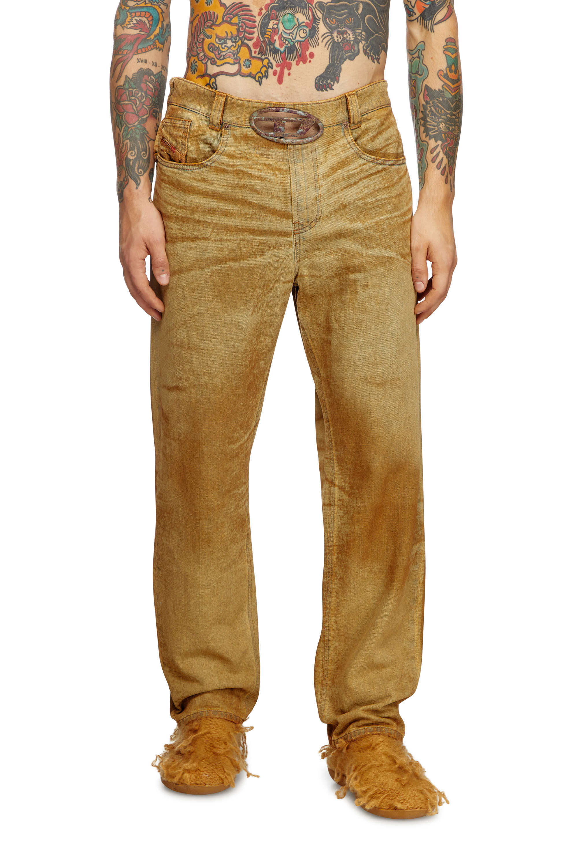 Diesel - Straight Jeans 2010 D-Macs 0AJET Homme, Marron Clair - Image 3