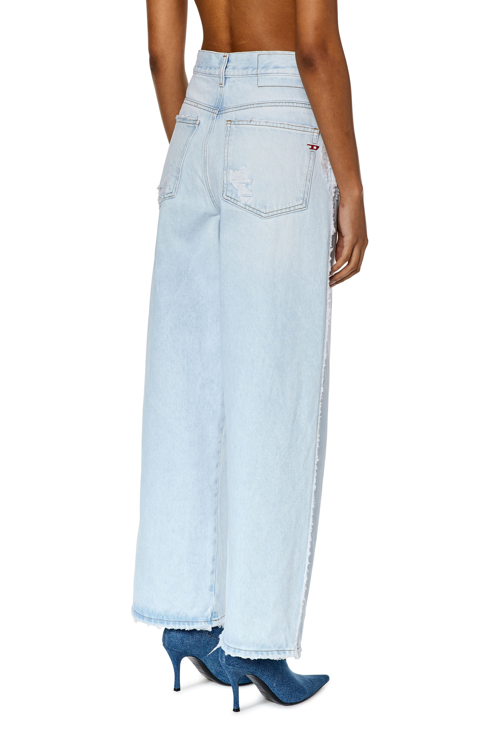 Diesel - 2000 Widee 007M7 Bootcut and Flare Jeans, Light Blue - Image 4