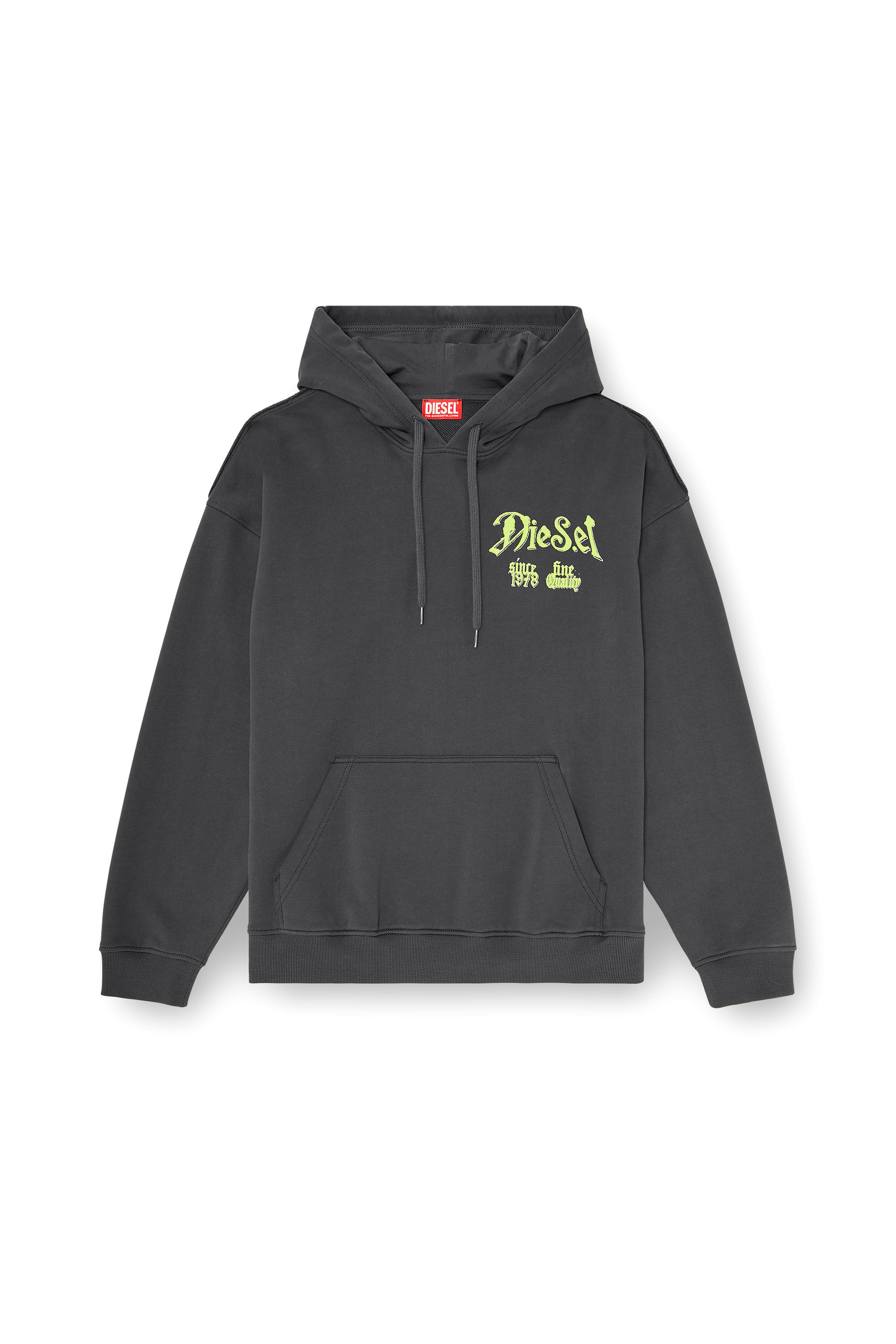 Diesel - S-BOXT-HOOD-AA2, Sweat &agrave; capuche en coton avec graphismes floqu&eacute;s Homme in ToBeDefined - 2