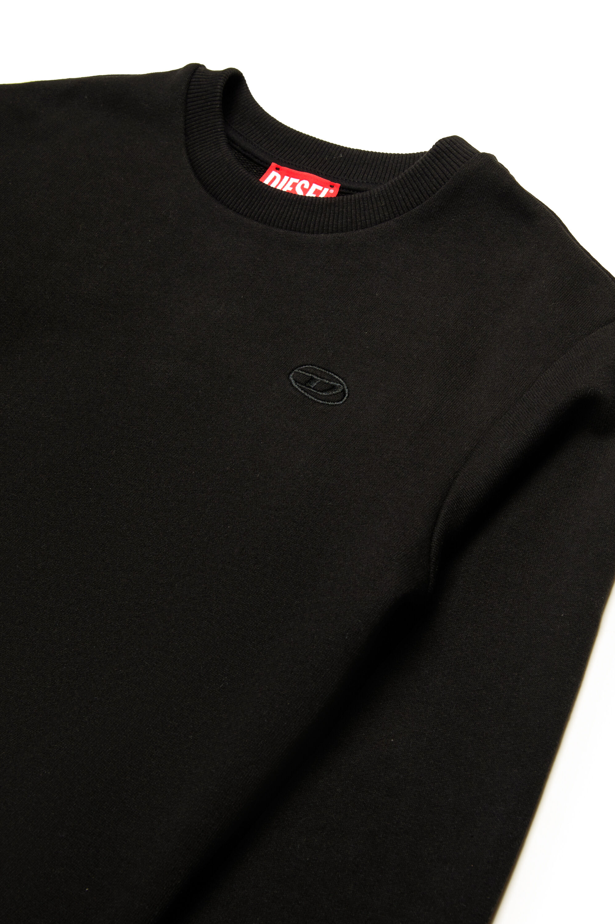 Diesel - SROBMEGOVALD OVER, Sweat-shirt avec mega broderie Oval D Homme in Noir - 3