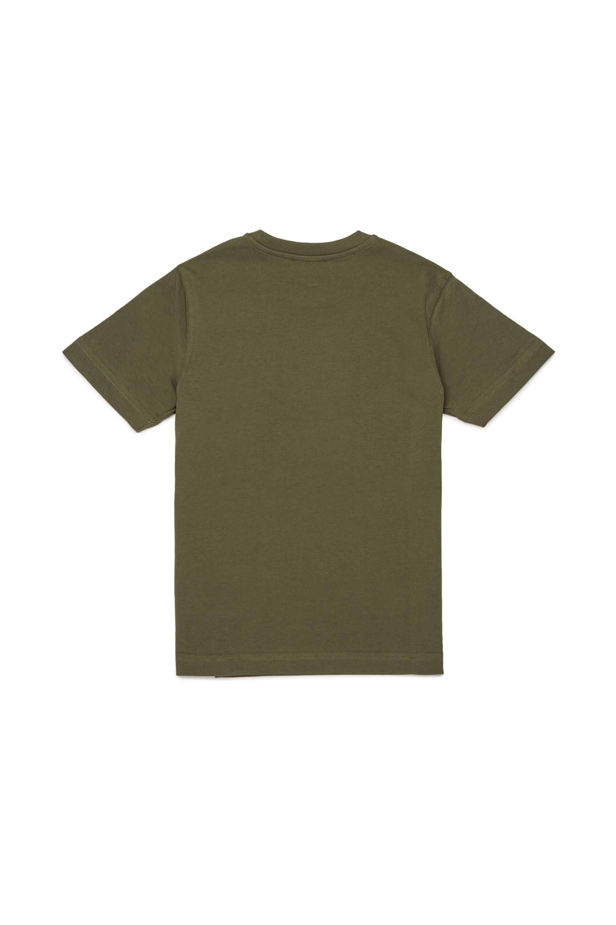 Diesel - TADJUSTK14, T-shirt en coton avec logo imprimé Homme in Vert - 2
