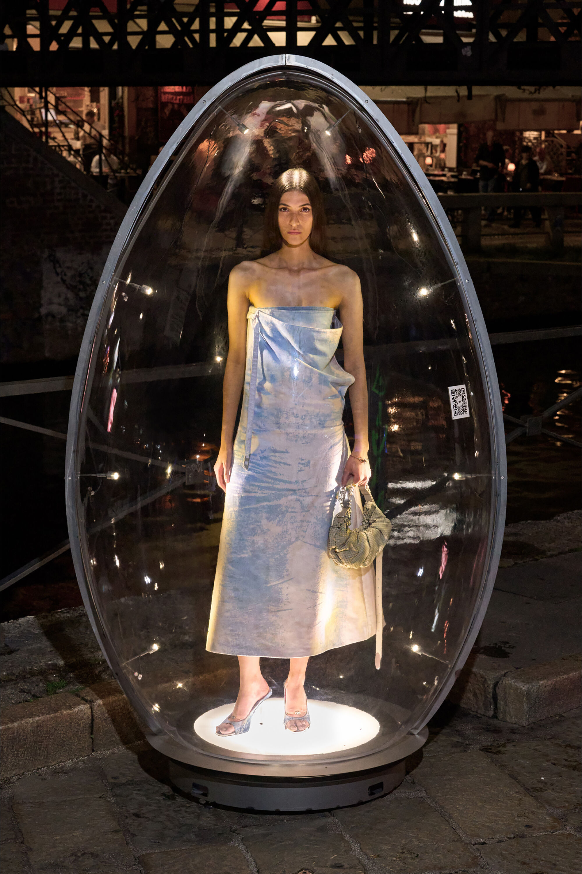 Diesel - D-DIAM'S-SA-40, D-Diam&rsquo;s-Mule en denim Low avec Oval D flottant Femme in Bleu - 7