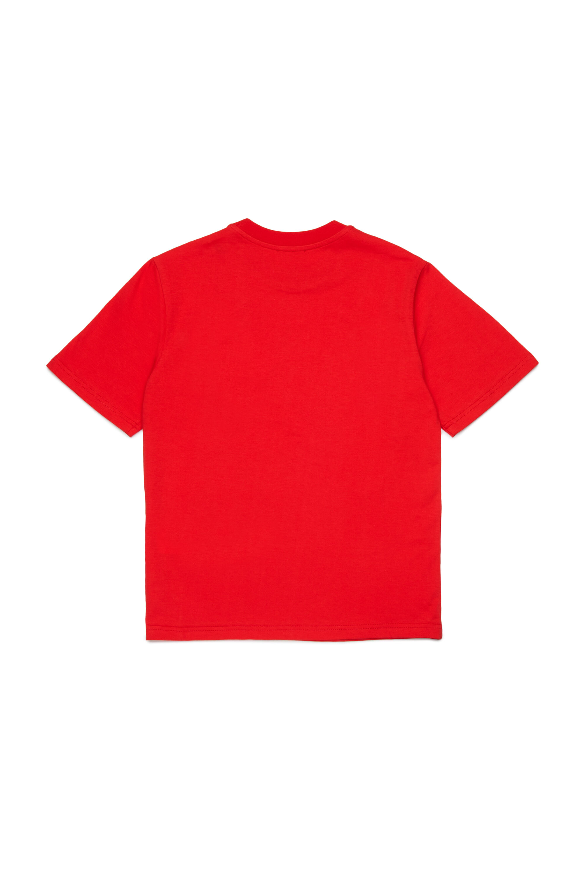 Diesel - MTOMS OVER, T-shirt en coton avec imprim&eacute; logo maxi Homme in Rouge - 2