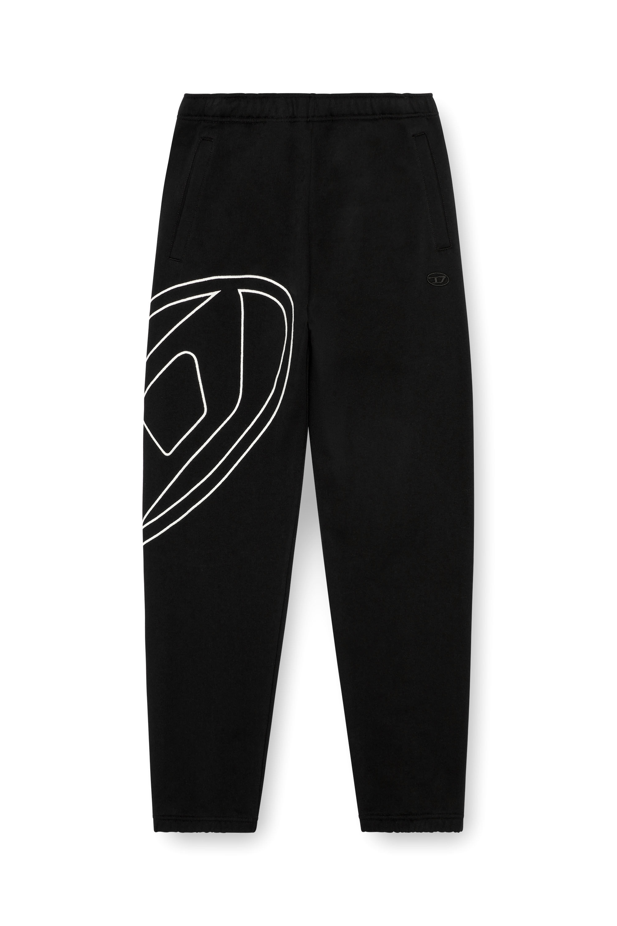 Diesel - P-MARKY-MEGOVAL-D, Pantalon de survêtement avec méga oval D Homme in Noir - 2