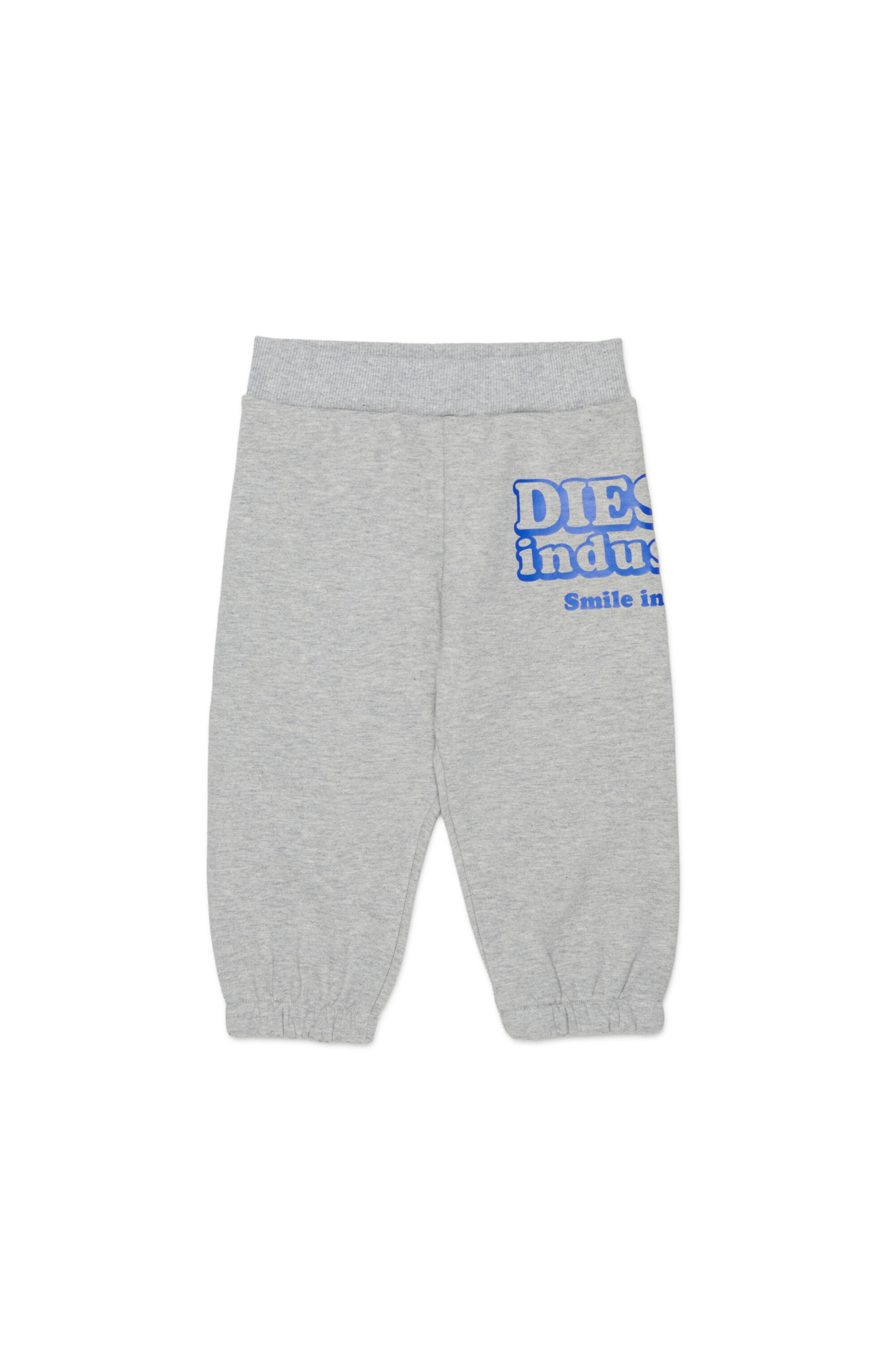 Diesel - PLODIMIB, Pantalon de surv&ecirc;tement en coton avec imprim&eacute; Diesel Industry Homme in Gris - 1