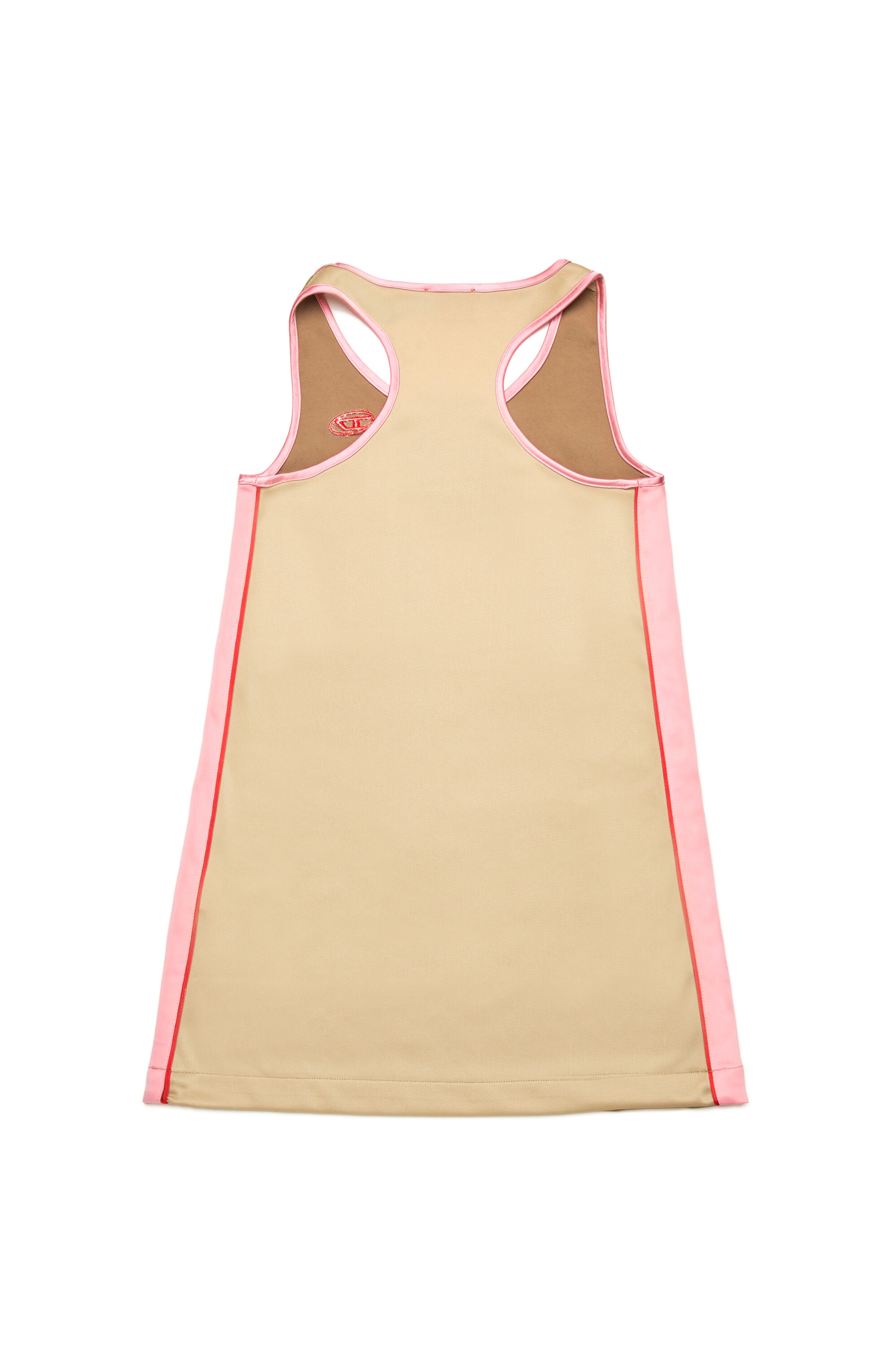 Diesel - DARLYN, Robe à dos nageur en satin et jersey Femme in Marron - 2