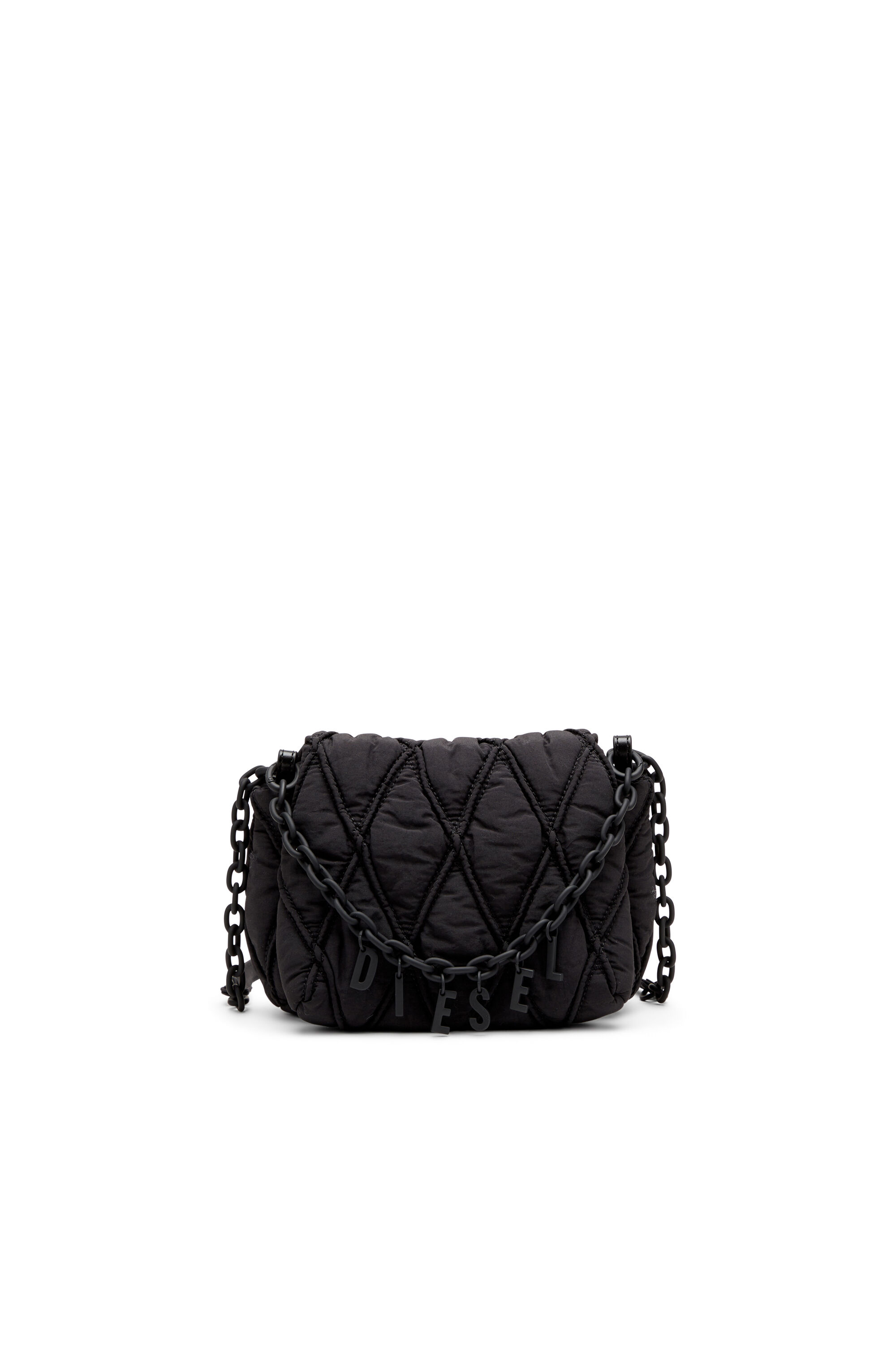 Diesel - CHARM-D SHOULDER S, Charm-D-S-Petit sac à bandoulière en nylon matelassé Femme in Noir - 1