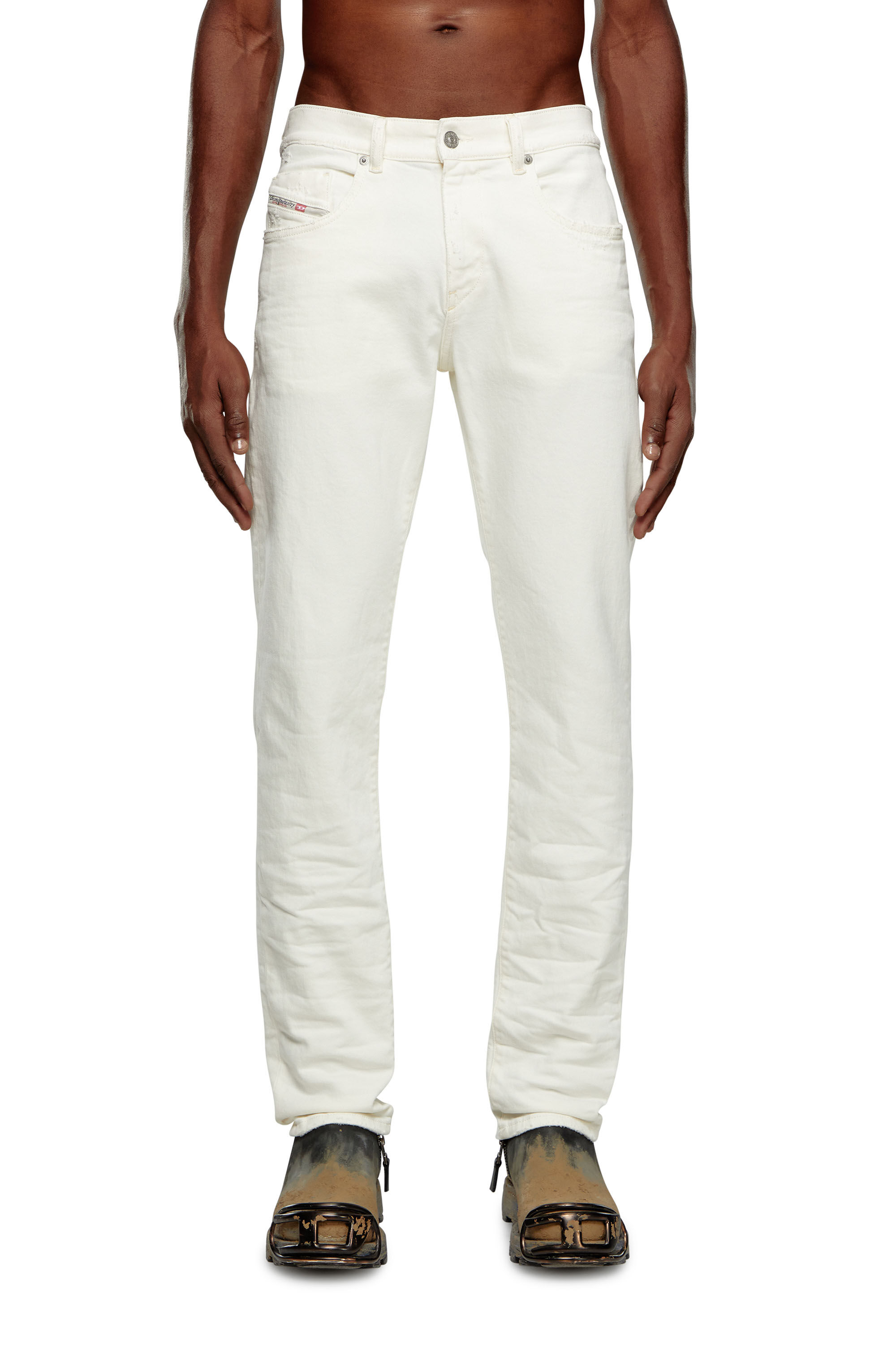 Diesel - Slim Jeans 2019 D-Strukt 09I15, Blanc - Image 3