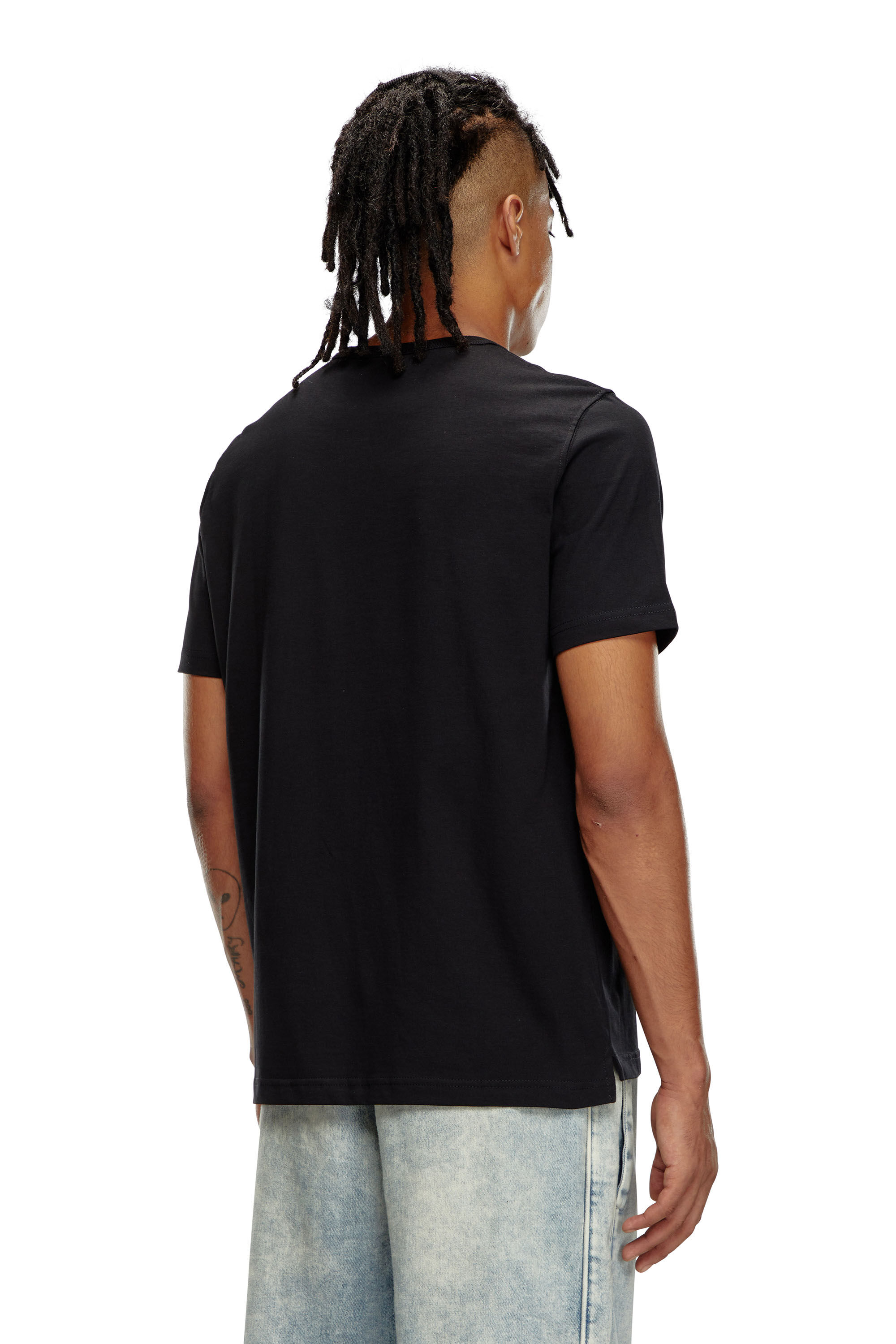 Diesel T-Adjust-Od T-shirt with llic Oval Tシャツ Men's T-shirt with metallic Oval D | White | Diesel