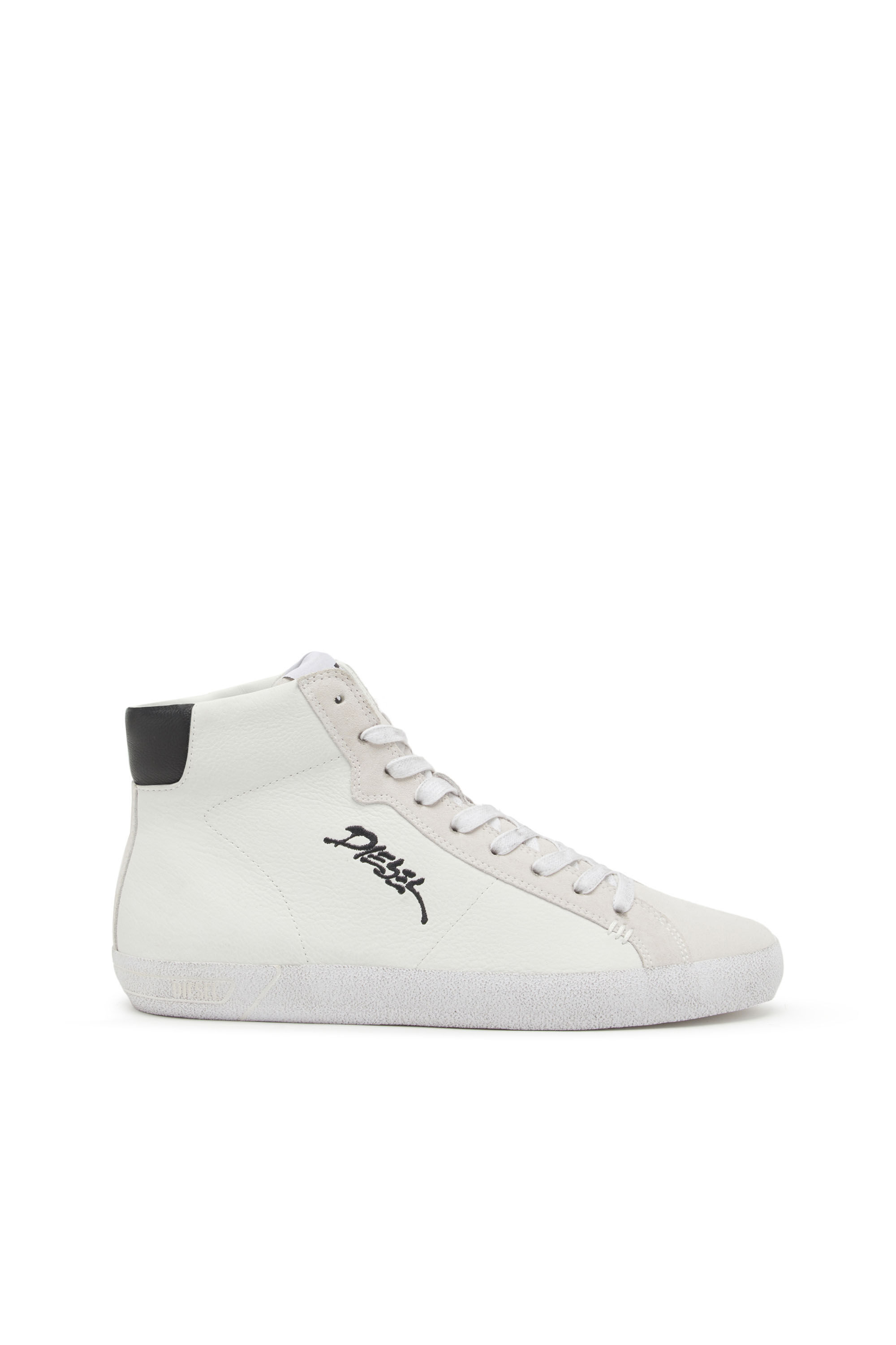 Diesel - S-LEROJI MID, S-Leroji Mid - Sneakers montantes avec logo brodé Homme in Blanc - 1